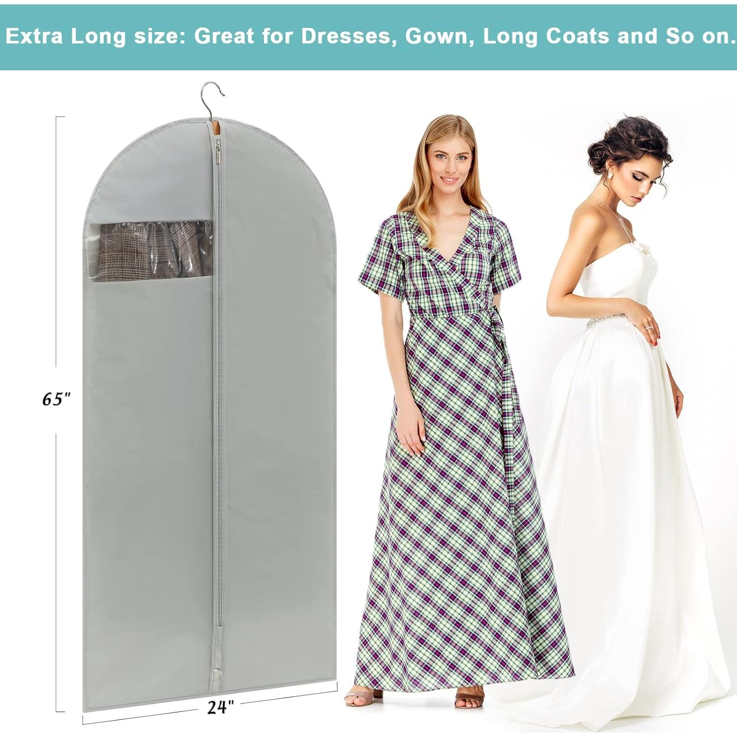 Paquete de 4 Bolsas de Vestido Perber 165 cm con Ventana