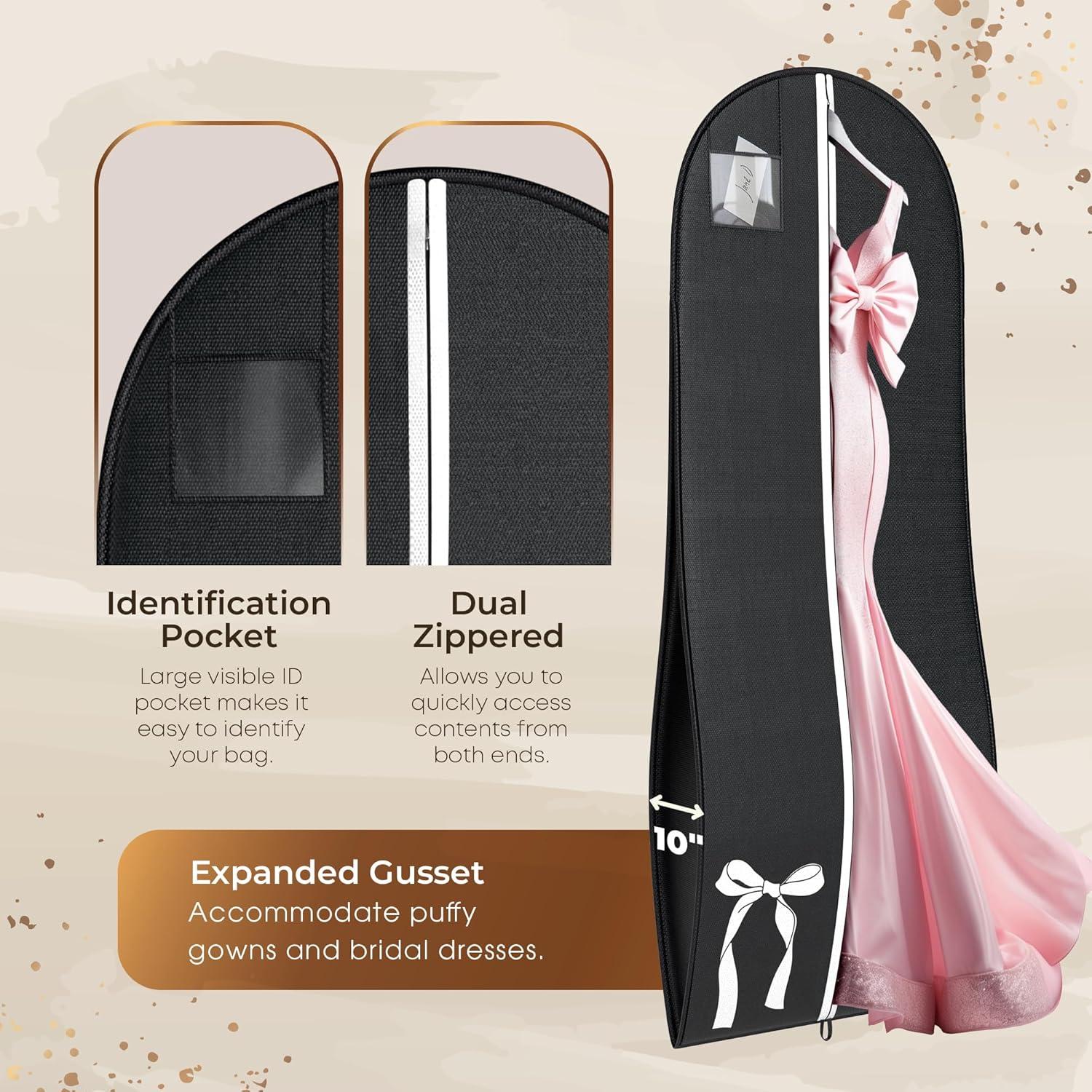 Bolsa de Vestido de Novia Tus Bolsas 72" Tapered 10" Fuelles