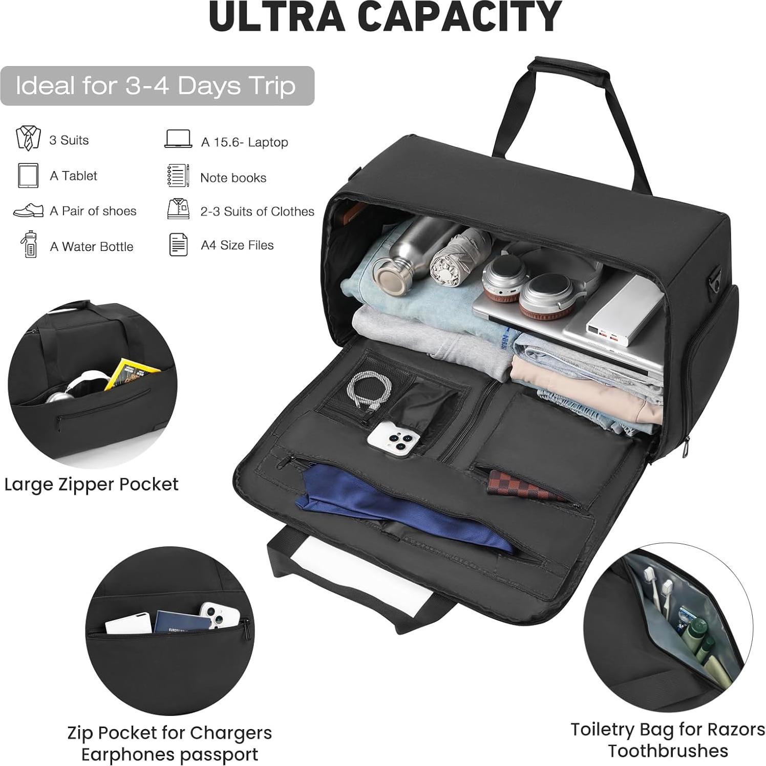 Bolsa Duffle Expandible para Ropa Unisex 47L - Modelo 676