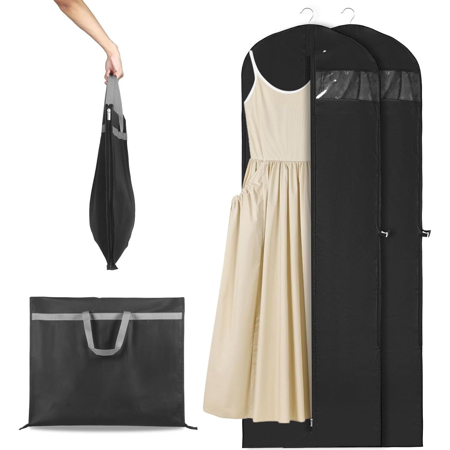 Bolsa de Vestido Largo ANEETAFAN 180 cm con Ventana Transparente