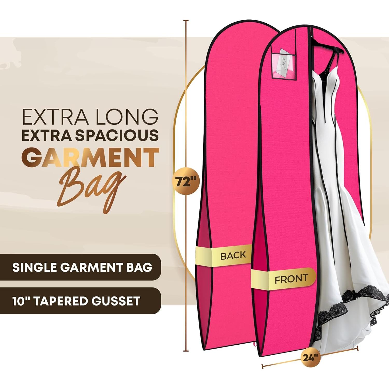 Bolsa de Prenda para Vestidos de Novia Tus Bolsas 183 cm Rosa Fucsia