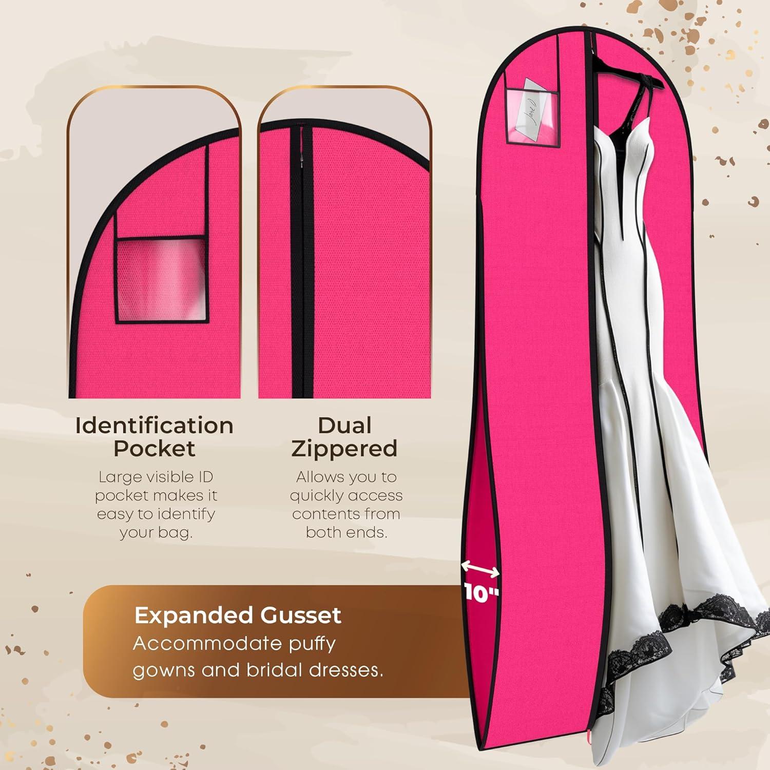 Bolsa de Prenda para Vestidos de Novia Tus Bolsas 183 cm Rosa Fucsia