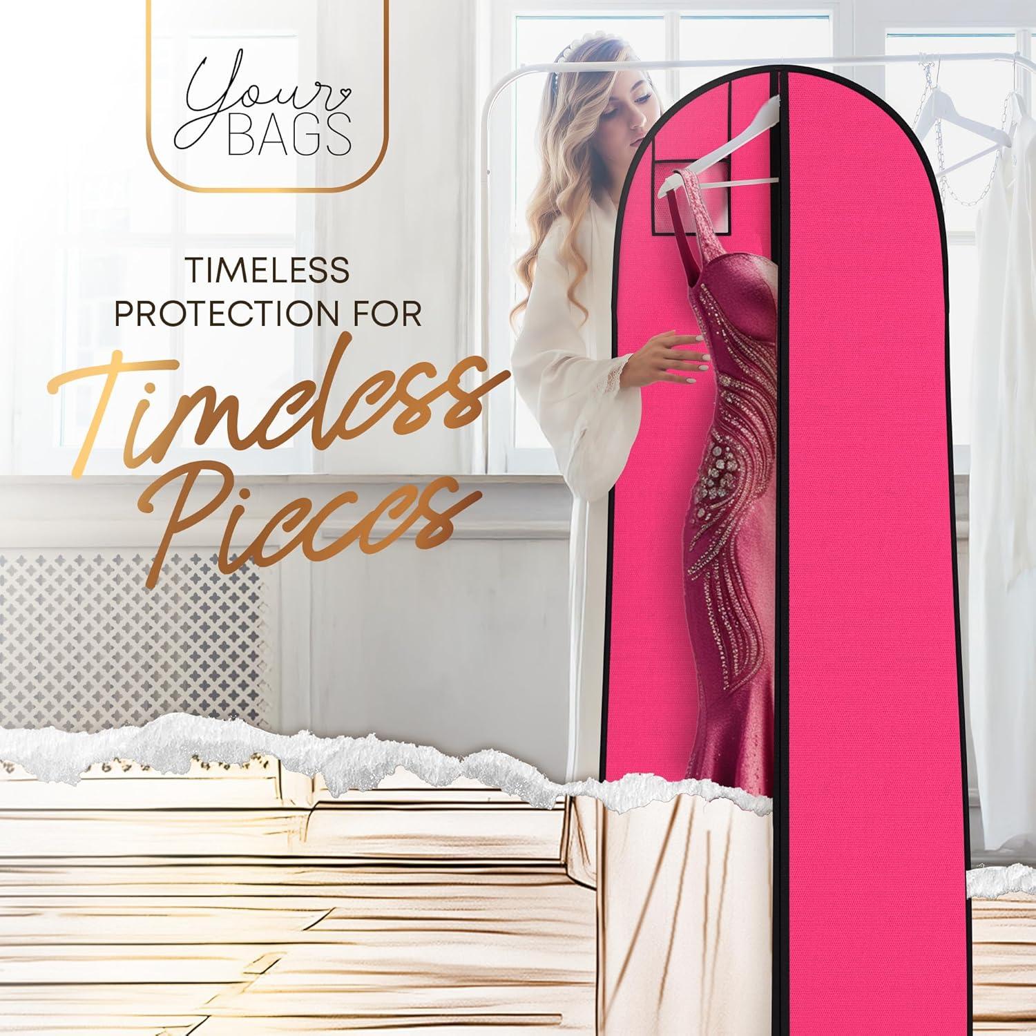 Bolsa de Prenda para Vestidos de Novia Tus Bolsas 183 cm Rosa Fucsia