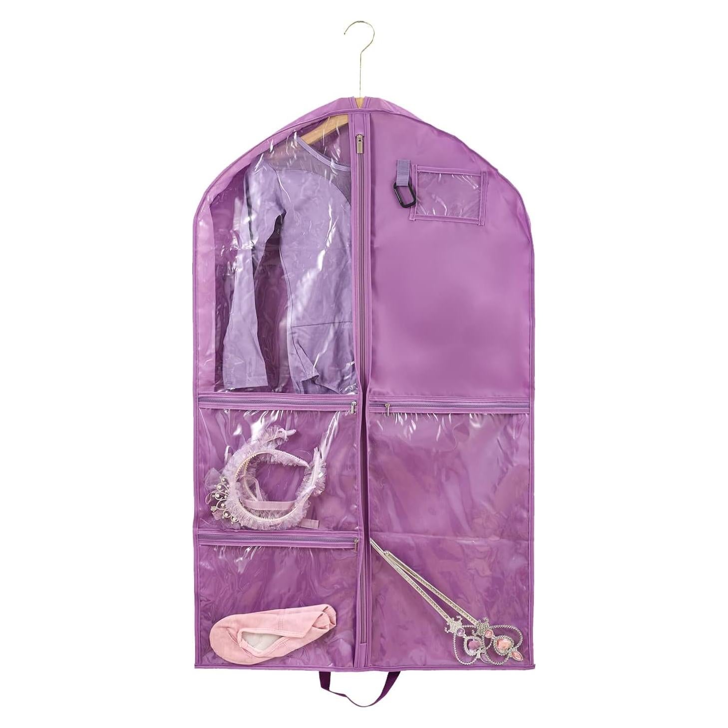 Bolsa de Ropa Impermeable Qchengsan 61x7.6x101.6cm Púrpura