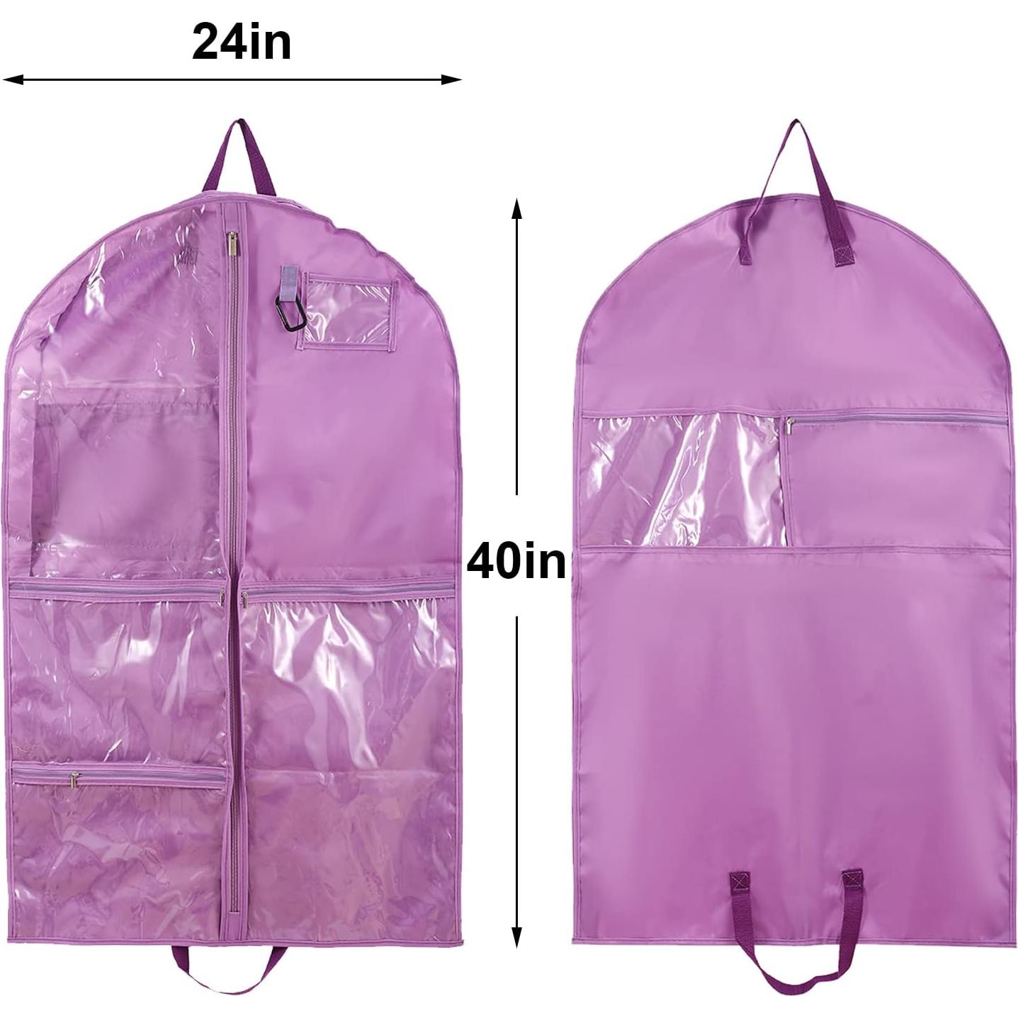 Bolsa de Ropa Impermeable Qchengsan 61x7.6x101.6cm Púrpura