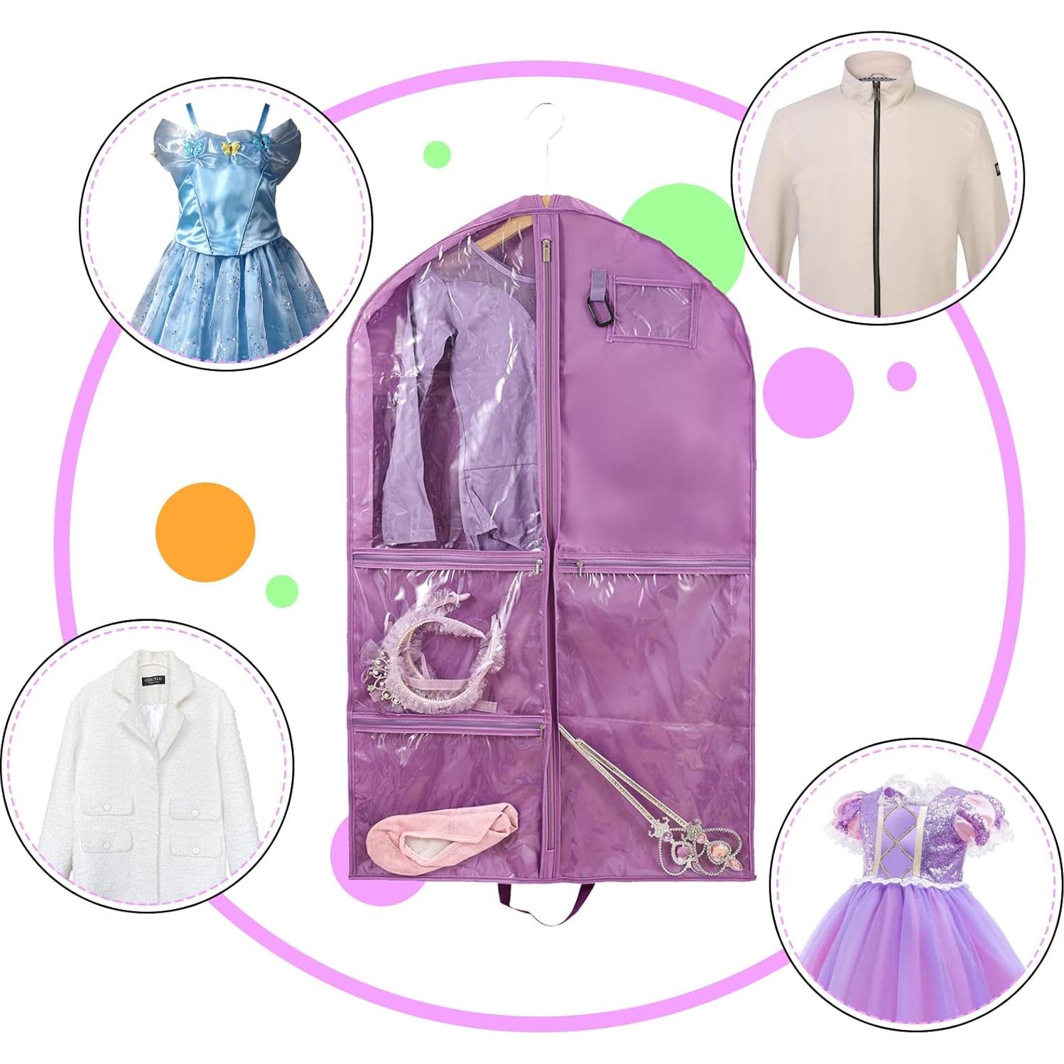 Bolsa de Ropa Impermeable Qchengsan 61x7.6x101.6cm Púrpura