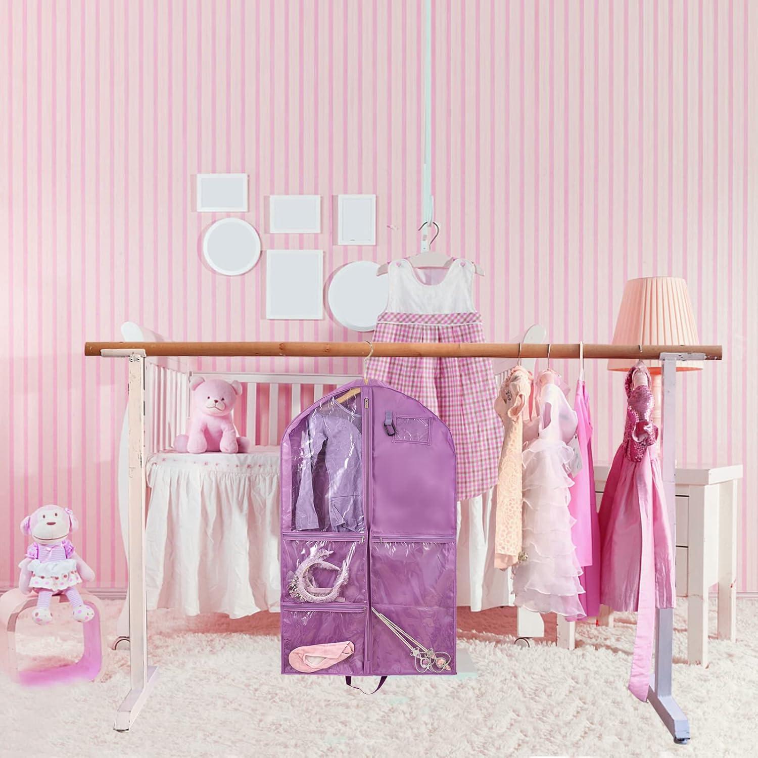 Bolsa de Ropa Impermeable Qchengsan 61x7.6x101.6cm Púrpura