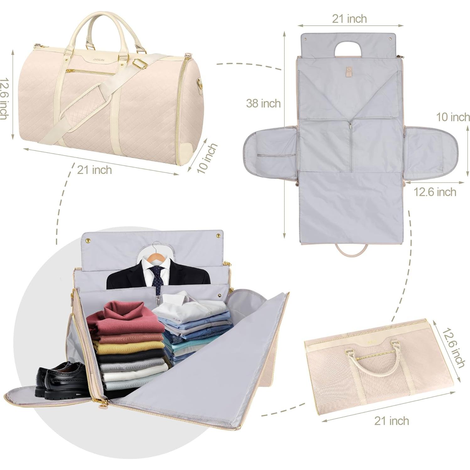 Bolsa de viaje 3 en 1 ZRSUN 50L Impermeable Beige