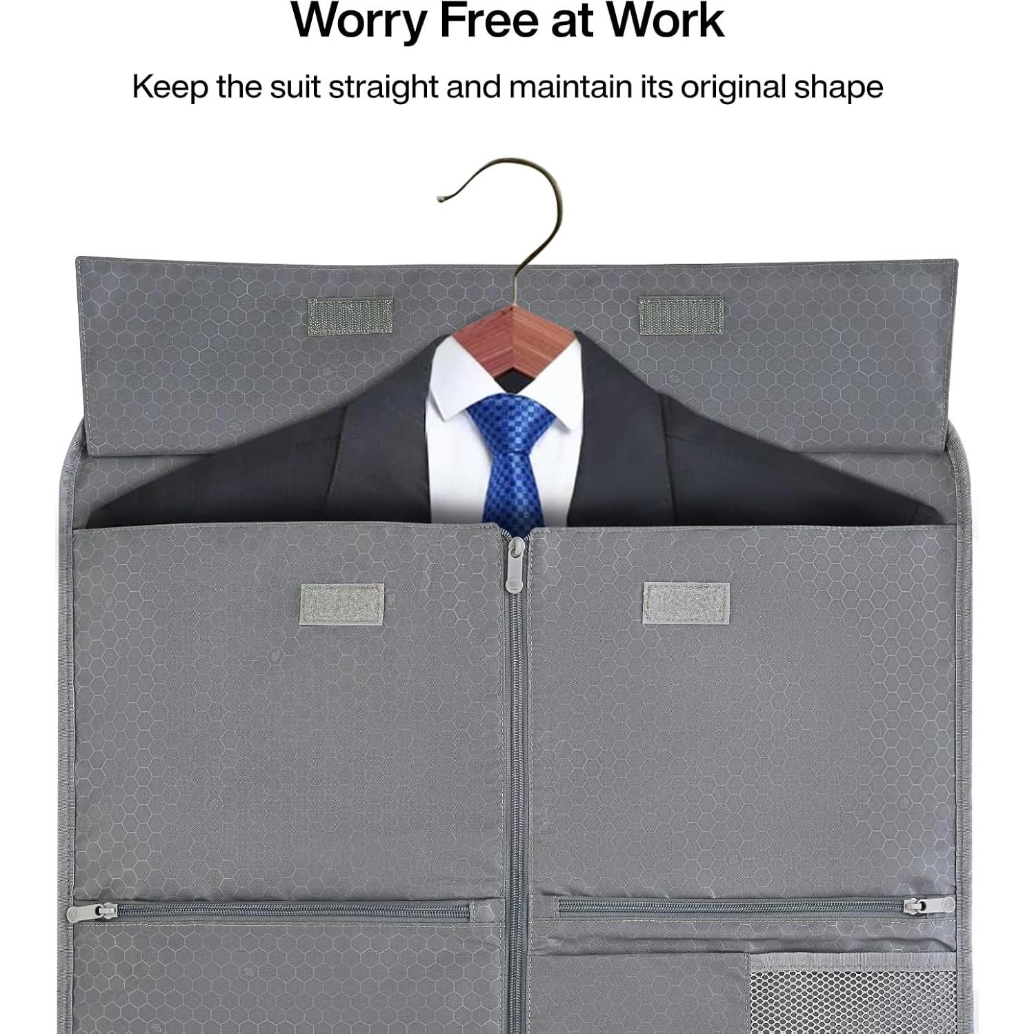 Bolsa de Ropa de Viaje MILADA 2 en 1 Plegable Gris Claro