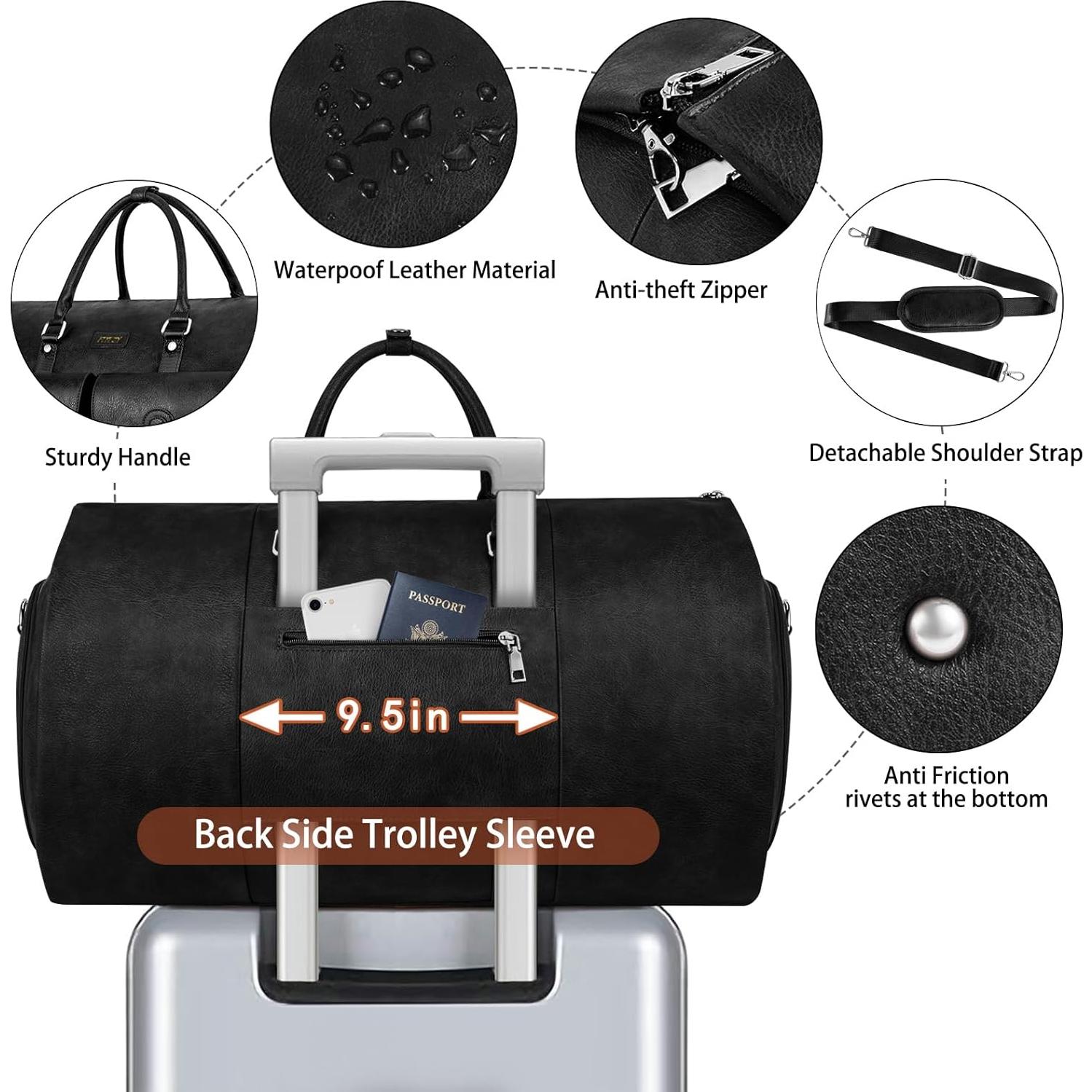 Bolsa de Ropa de Viaje ITIEZY 2 en 1 Duffle Colgante 56L