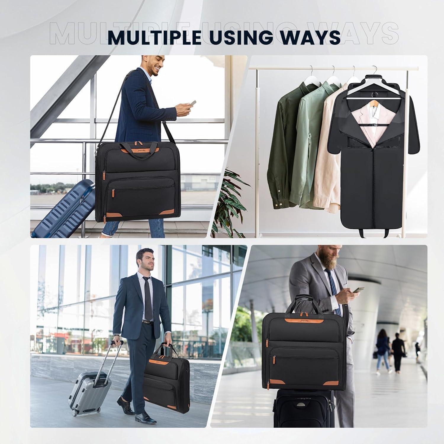 Bolsa de Ropa de Viaje Joyrally Doble Capa Negra 57x53.8cm