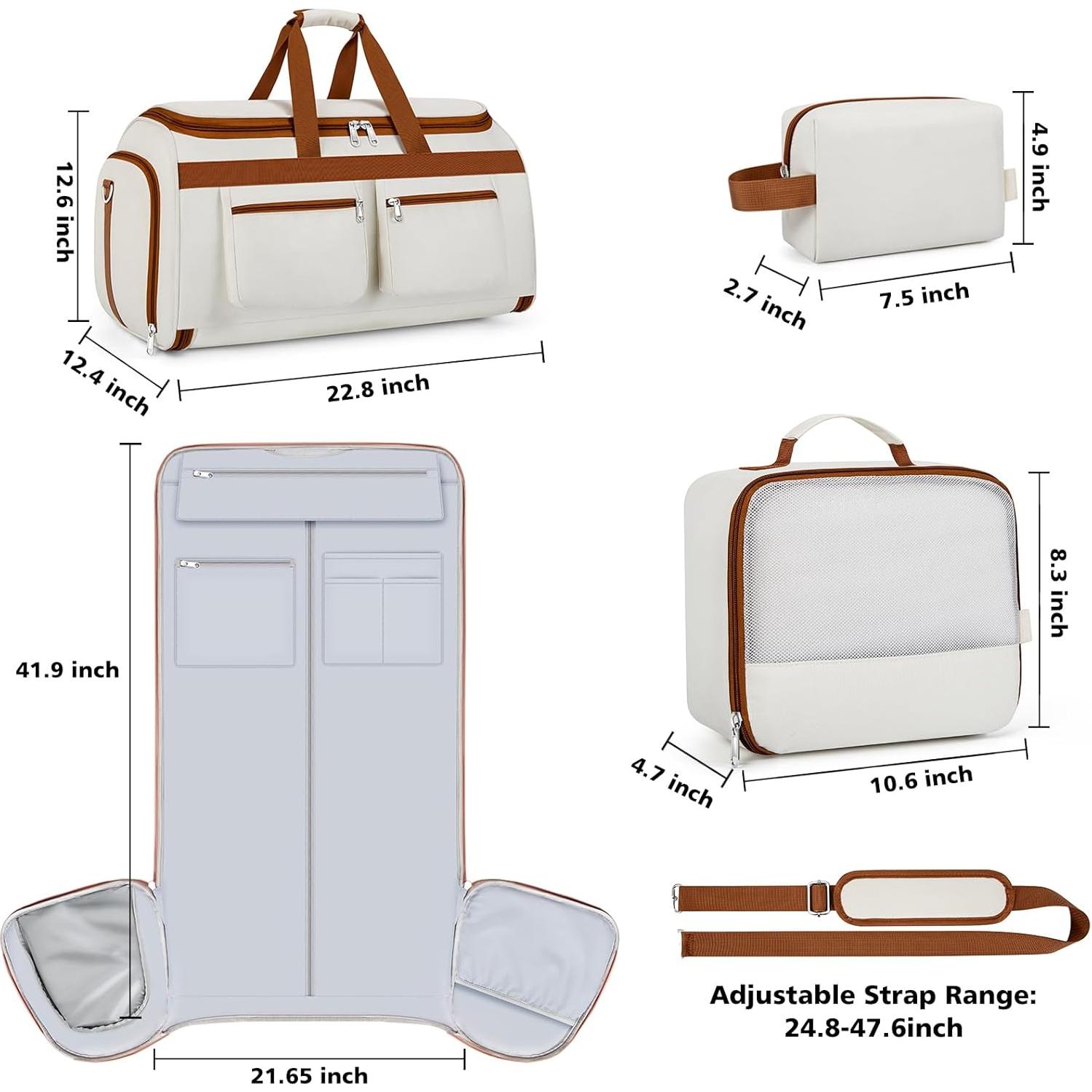 Bolsa de viaje tipo duffel I44 - 3 en 1 con compartimentos
