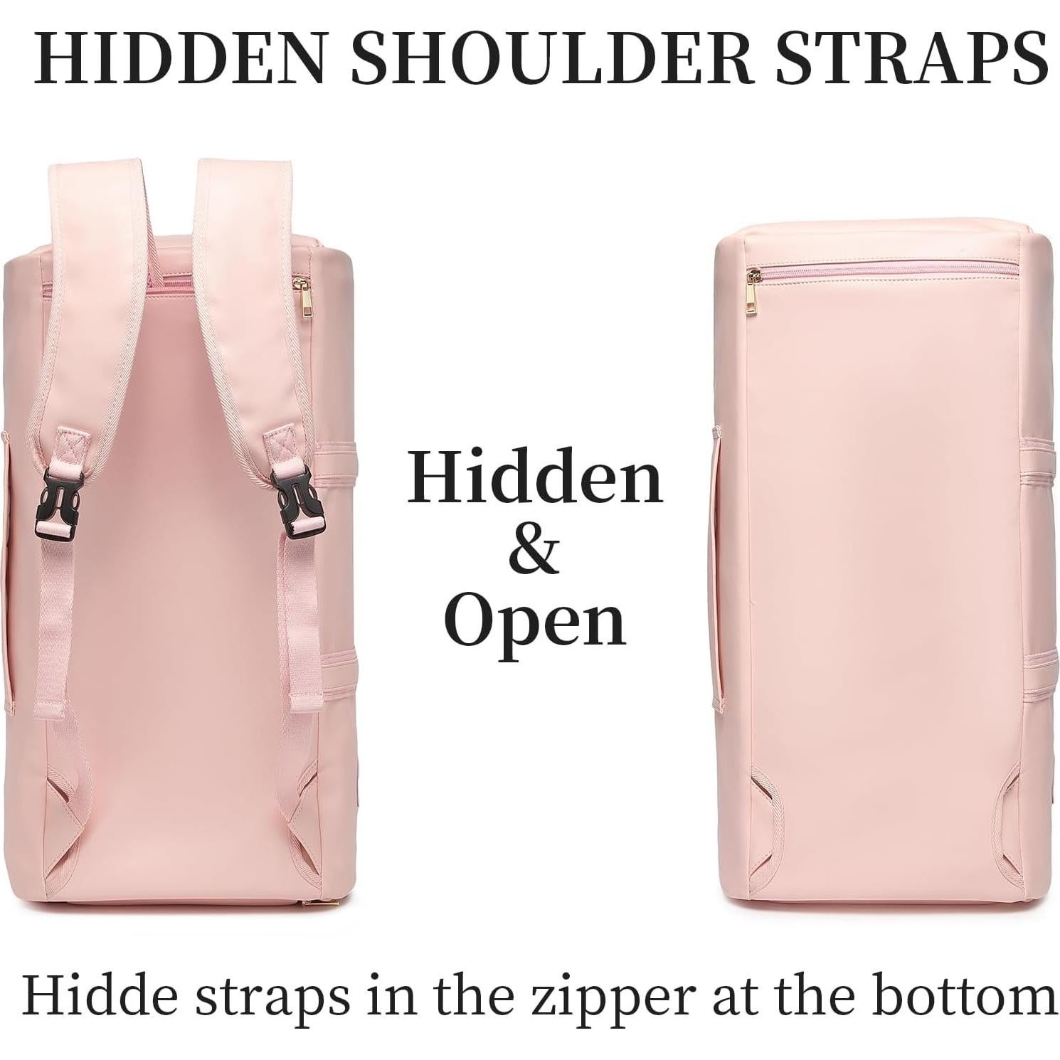 Bolsa de Viaje Convertible Seyfocnia 3 en 1 para Ropa Rosa