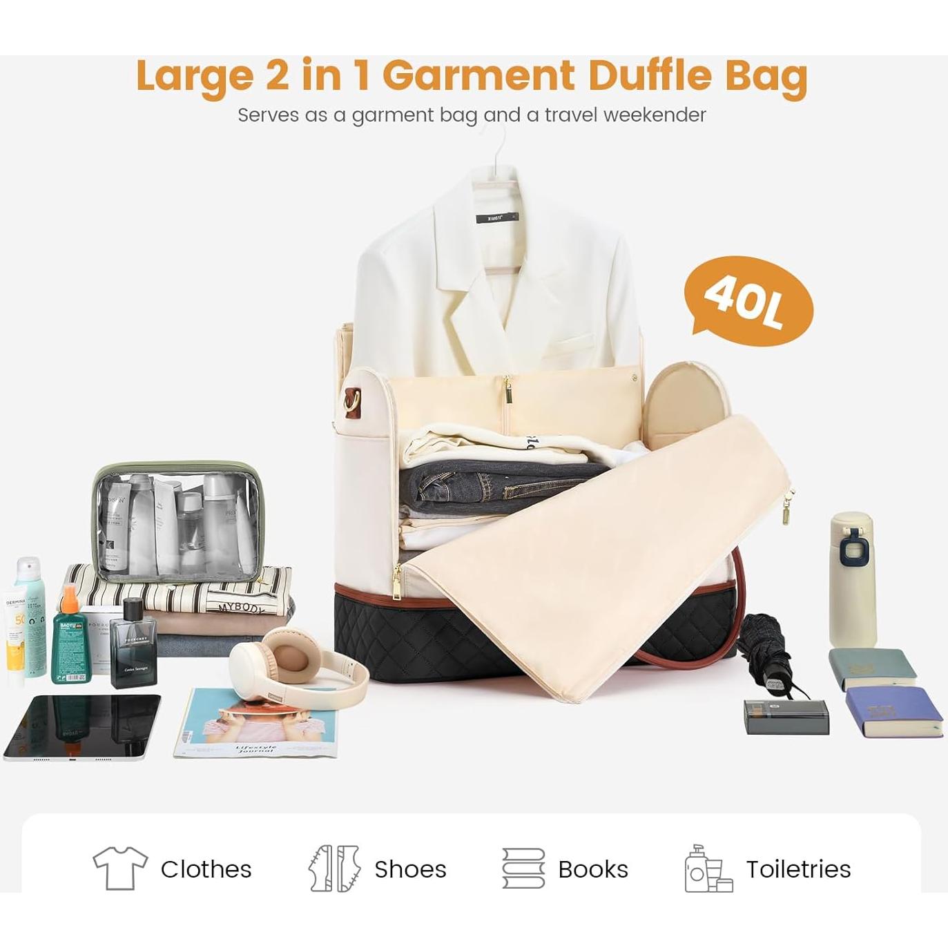 Bolsa de Ropa de Viaje LOVEVOOK Grande 53L Impermeable