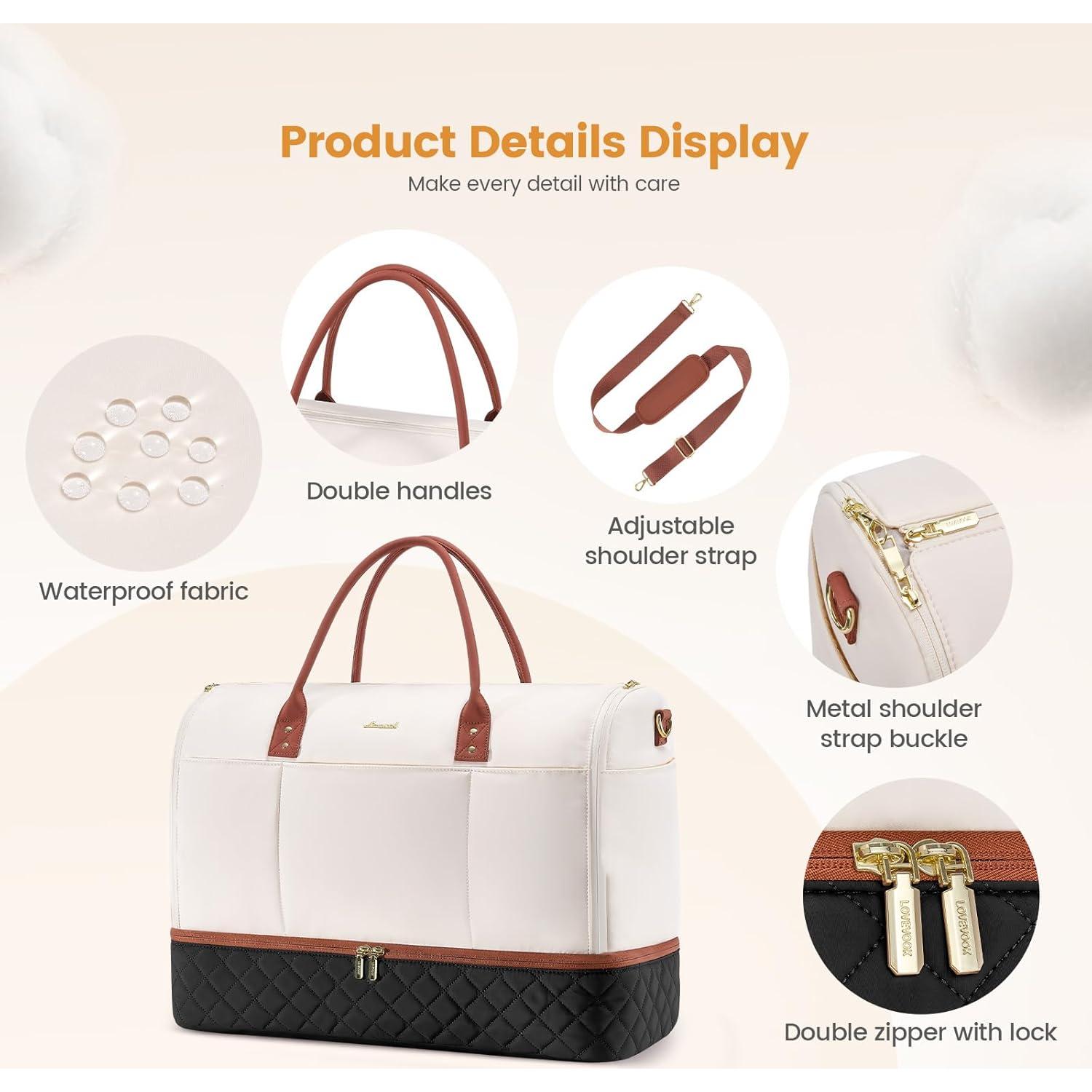 Bolsa de Ropa de Viaje LOVEVOOK Grande 53L Impermeable