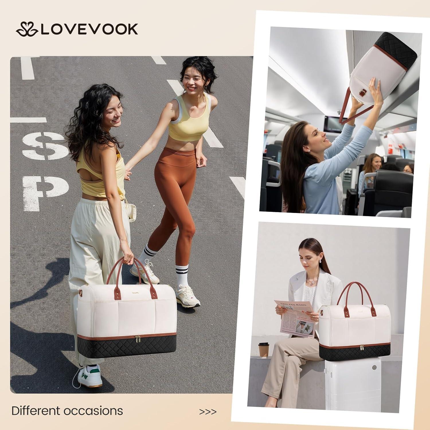 Bolsa de Ropa de Viaje LOVEVOOK Grande 53L Impermeable