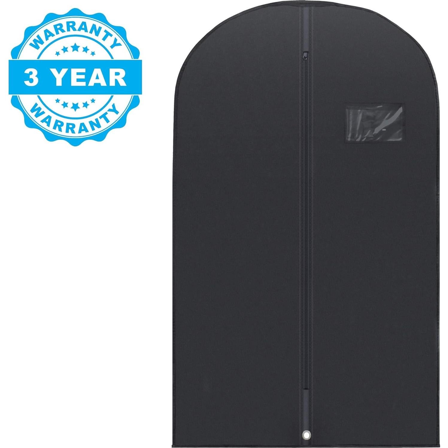 Bolsa de Ropa Colgante Plixio 5 Piezas Negra 102 cm