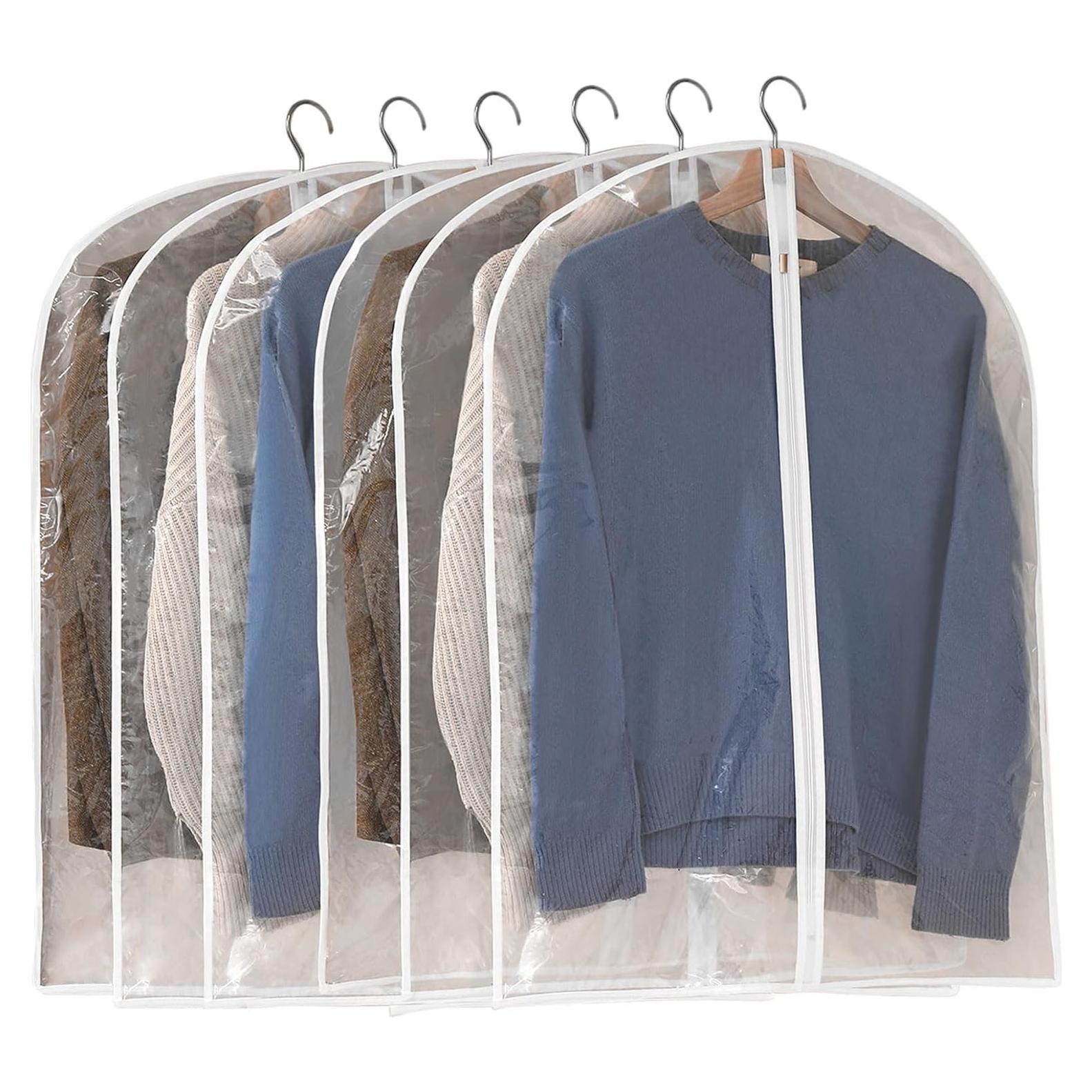 Bolsas de Ropa Colgantes Perber 6 Pcs Transparentes 61x102 cm