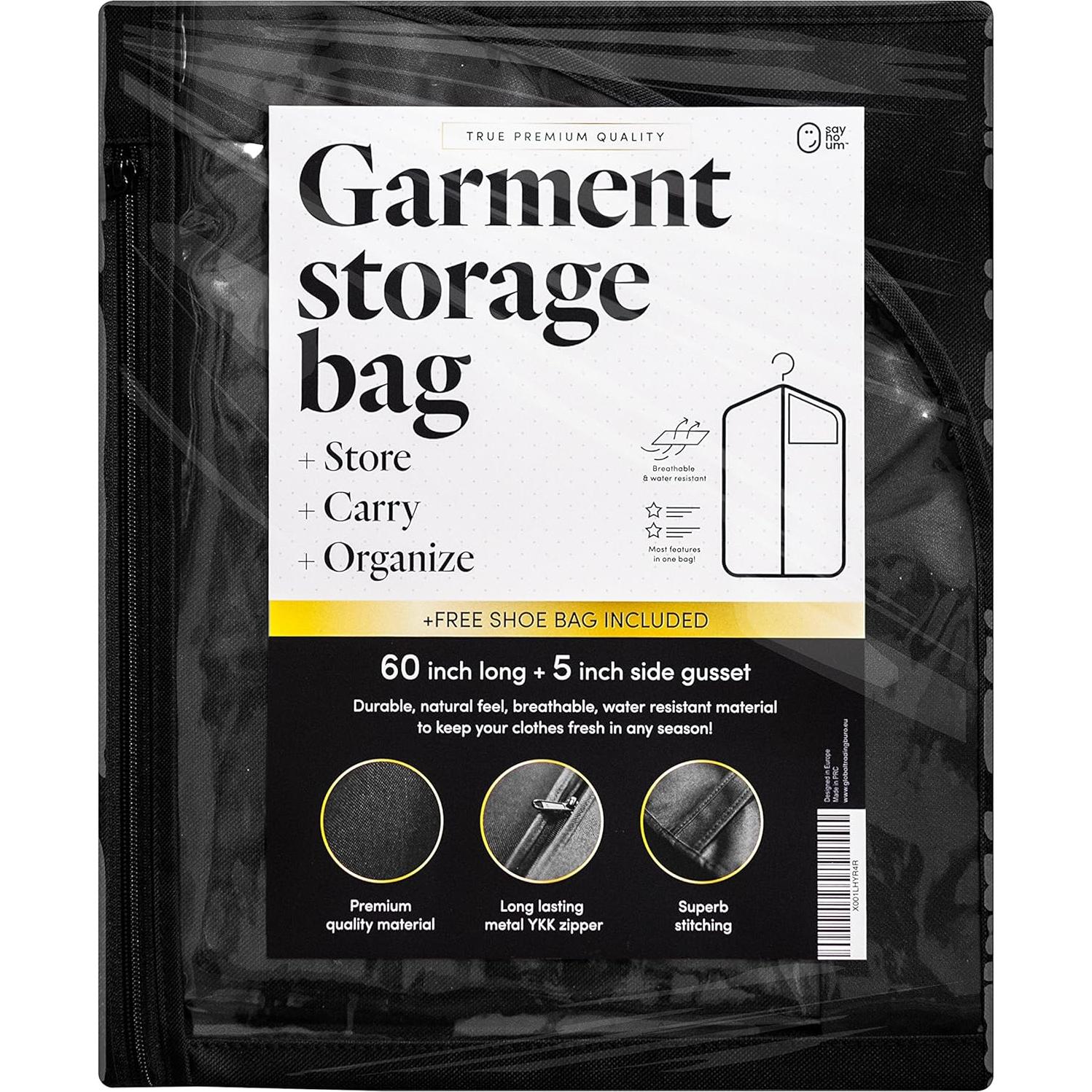 Bolsa de almacenamiento de lujo SAY HO UM 60" negra transpirable