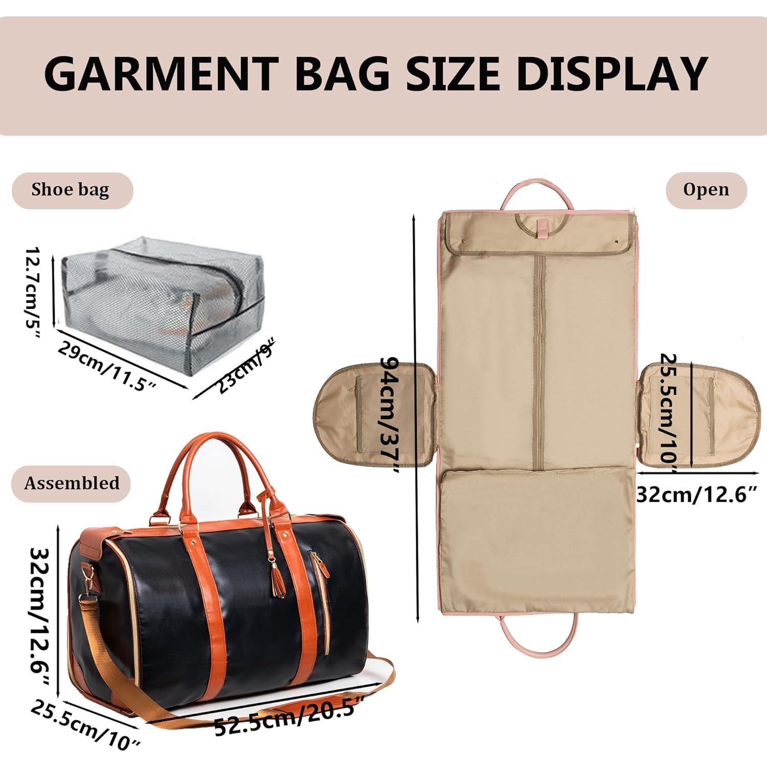 Bolsa Duffle de Viaje LANSKLBD Impermeable 2 en 1 Marrón