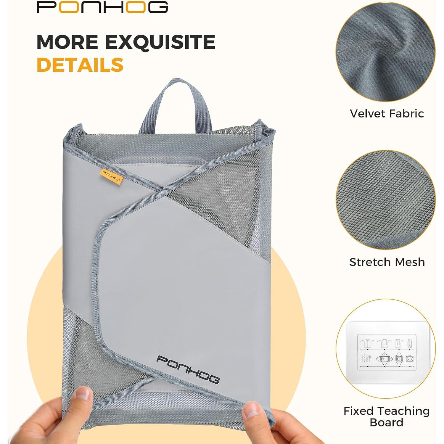 Carpeta de Ropa Ponhog Premium Plegable 39.9x29.9cm Gris