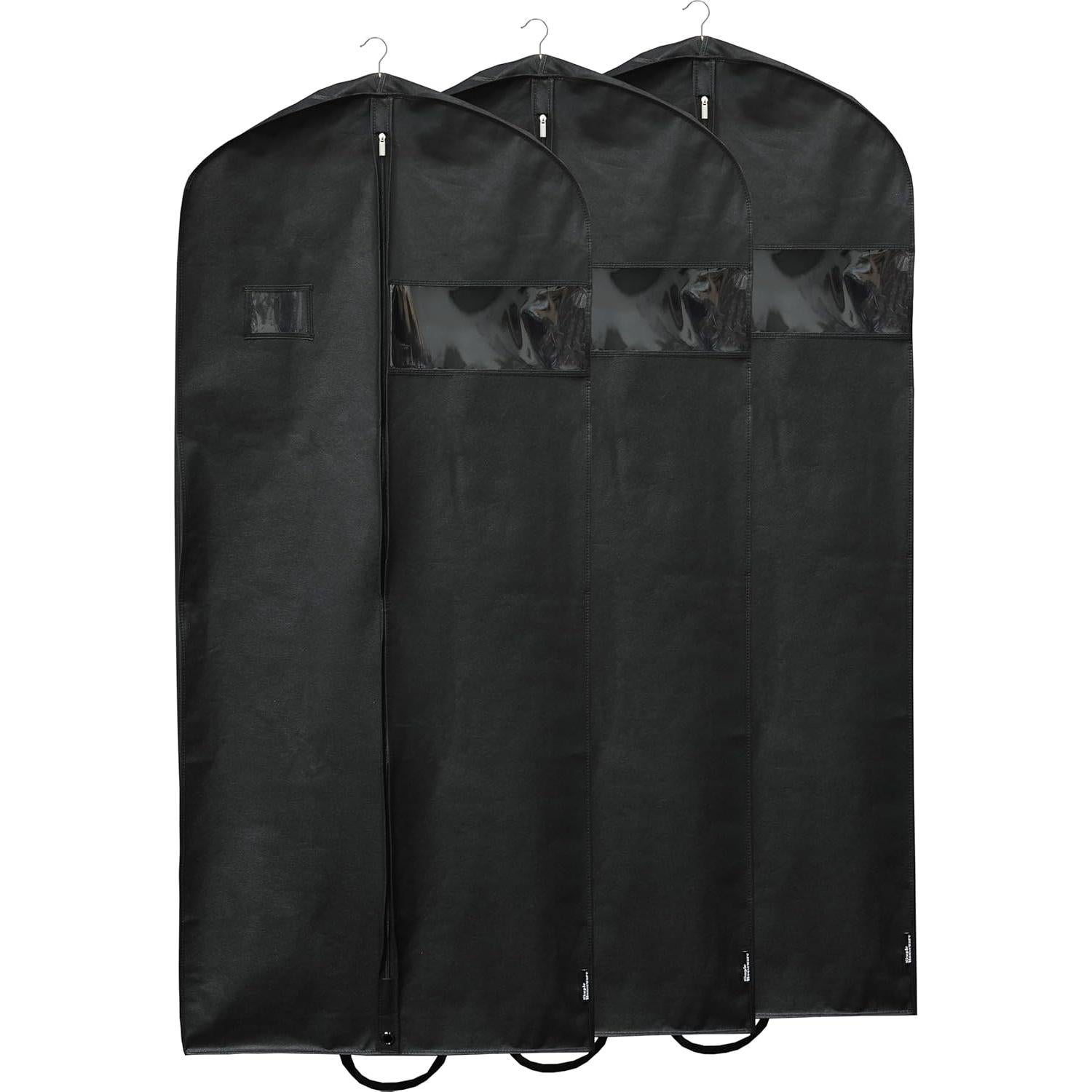 Bolsa de Viaje para Prendas Simple Houseware 152 cm Negra - 3 Pzas