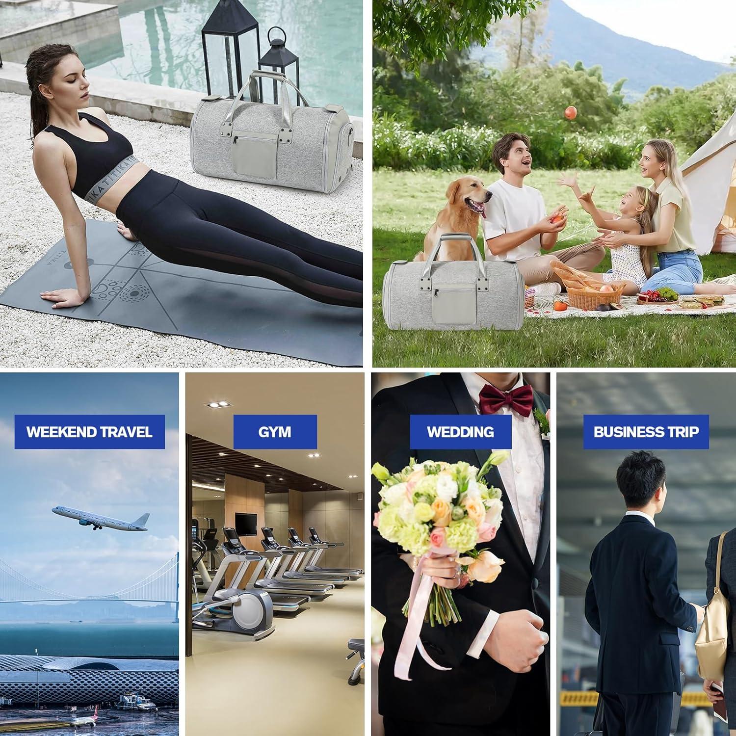 Bolsa de Ropa para Viaje Richeart Mediana Gris Claro 45L