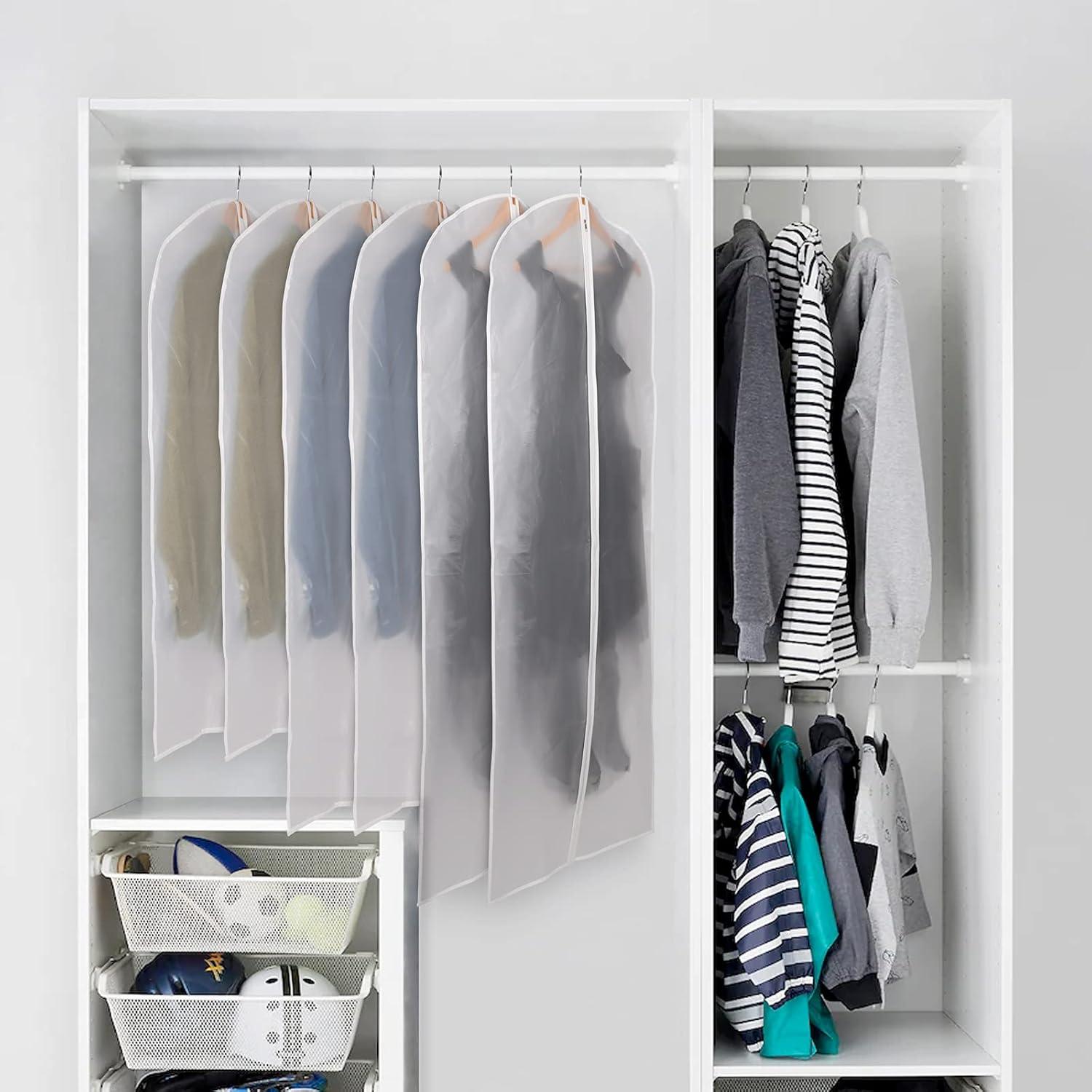 Juego de 12 Bolsas de Ropa Kntiwiwo 60" Transparentes PEVA