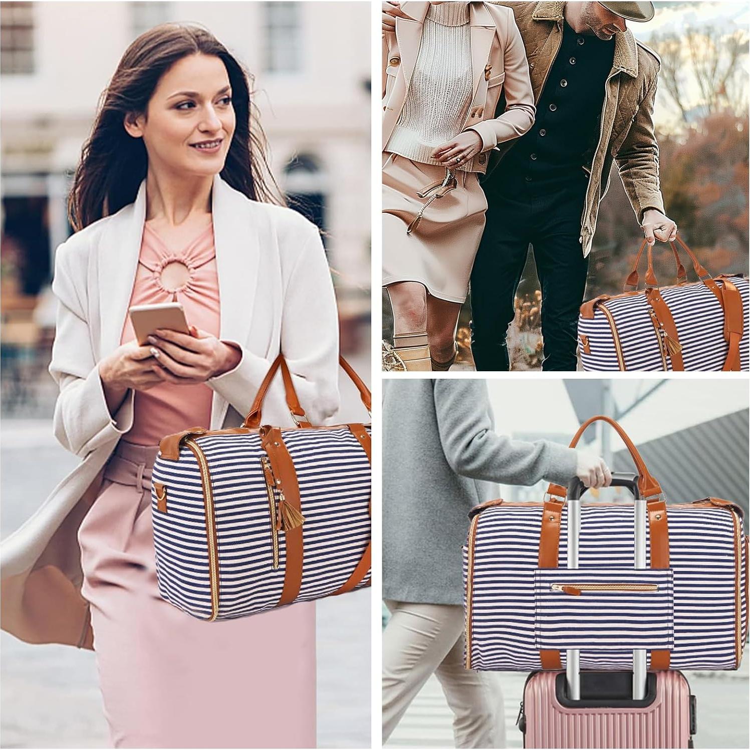 Bolsa de Ropa de Viaje SeseBee 55L Impermeable Rayas