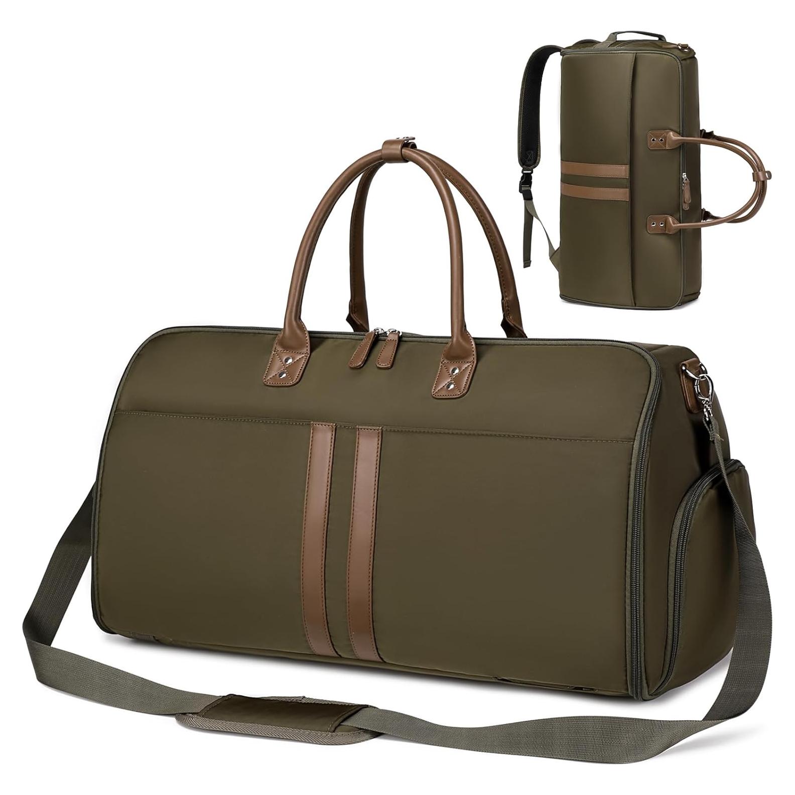 Bolsa de Duffle Myhozee 3 en 1 Verde para Viaje y Traje