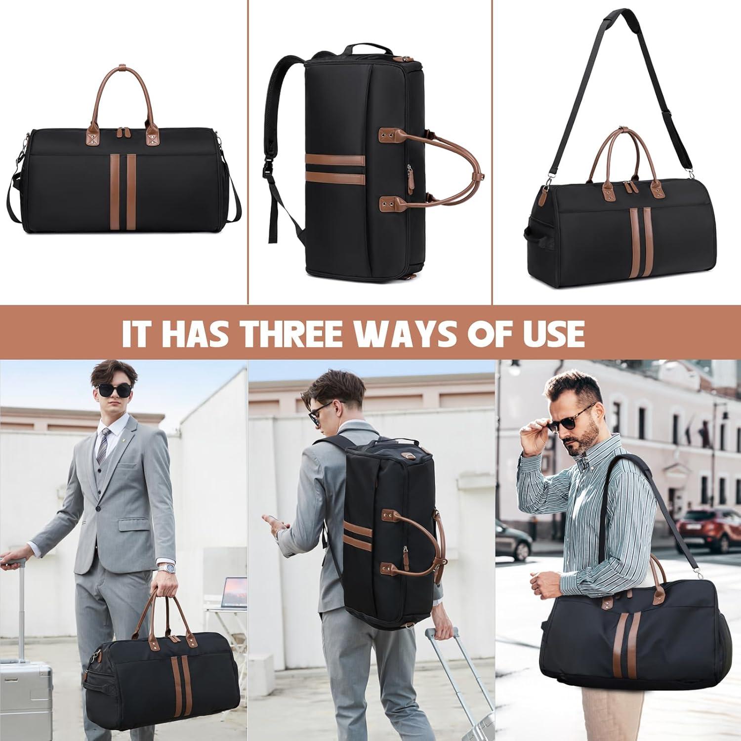 Bolsa de Duffle Myhozee 3 en 1 Verde para Viaje y Traje