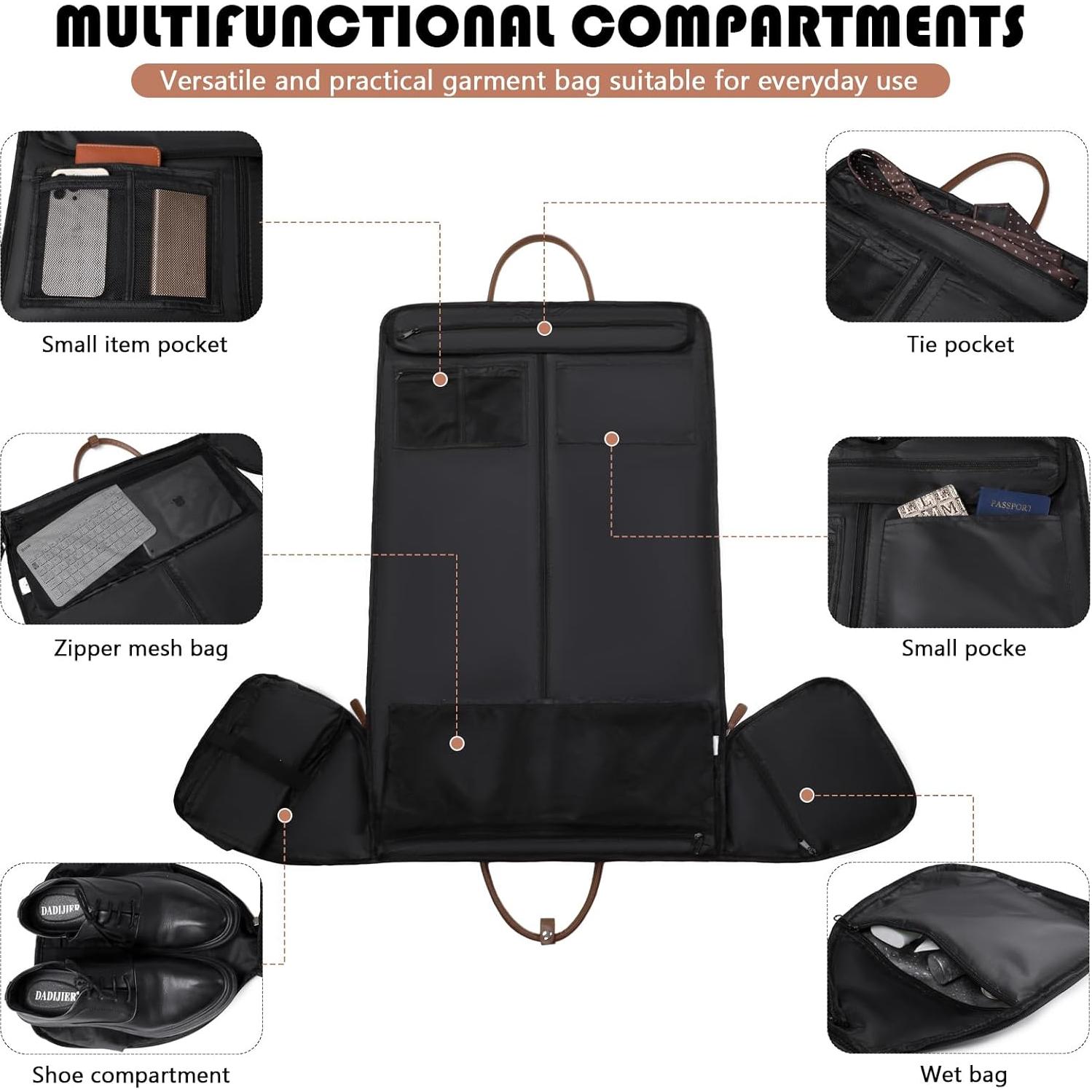 Bolsa de Duffle Myhozee 3 en 1 Verde para Viaje y Traje