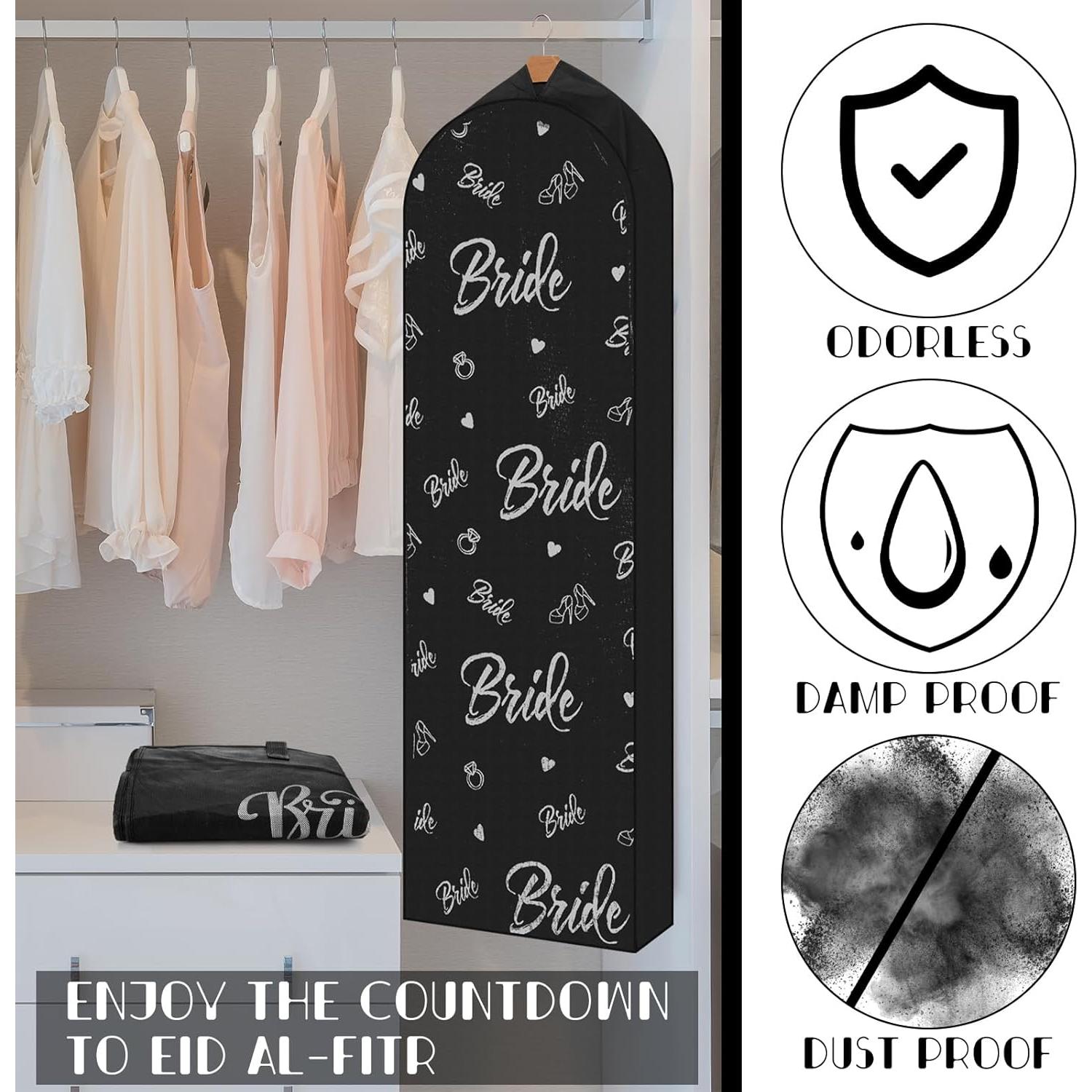 2 Bolsas de Almacenamiento para Vestido de Novia Ribbonlic 70"