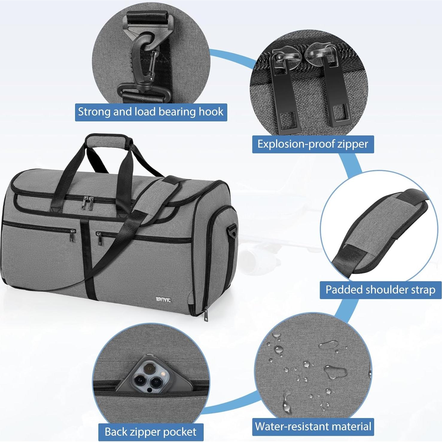 Bolsa de viaje Duffle Oxford Reise-Kleidersack 106.88 cm Gris