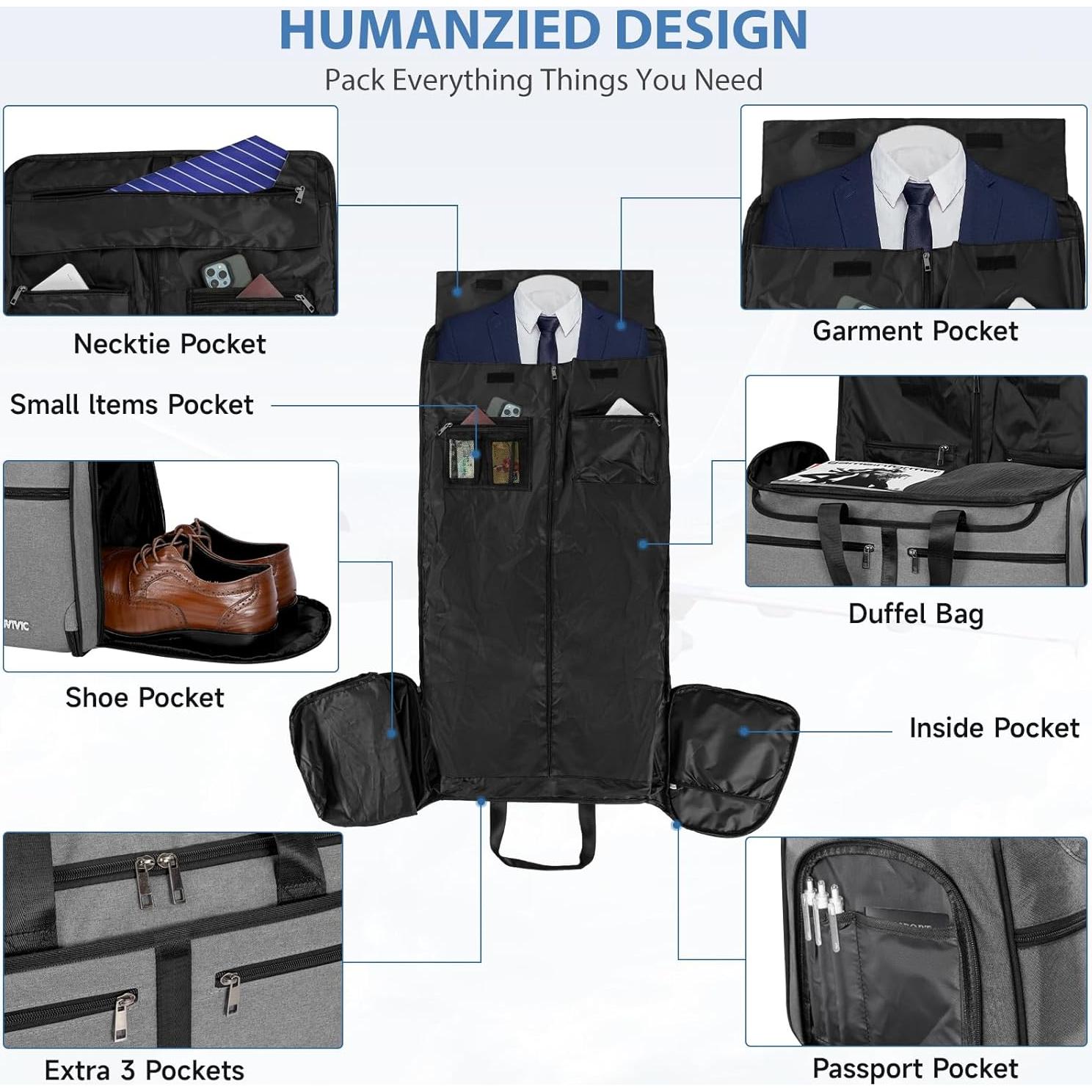 Bolsa de viaje Duffle Oxford Reise-Kleidersack 106.88 cm Gris