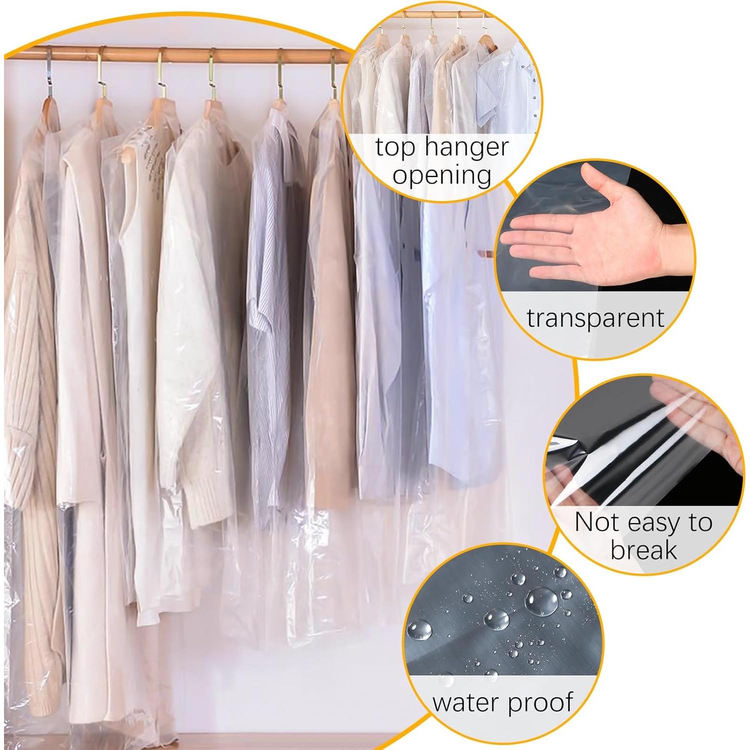 Fundas de Plástico Transparentes MIDELONG 10Pcs 60x90cm