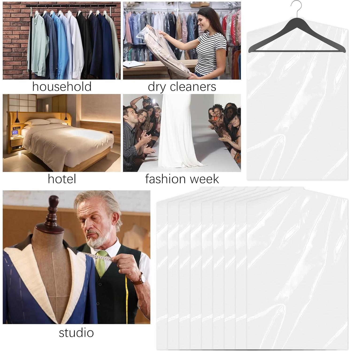 Fundas de Plástico Transparentes MIDELONG 10Pcs 60x90cm