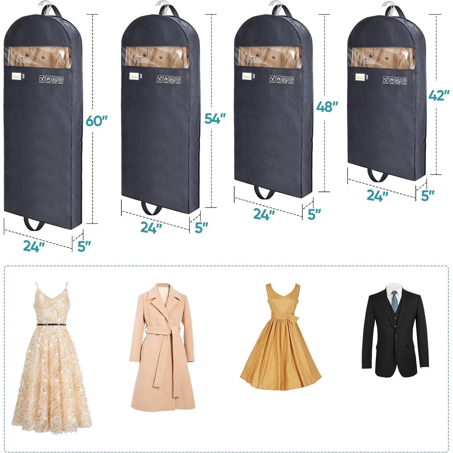 Bolsa de Ropa BALEINE 42" Doble Cierre 2 Piezas Negra