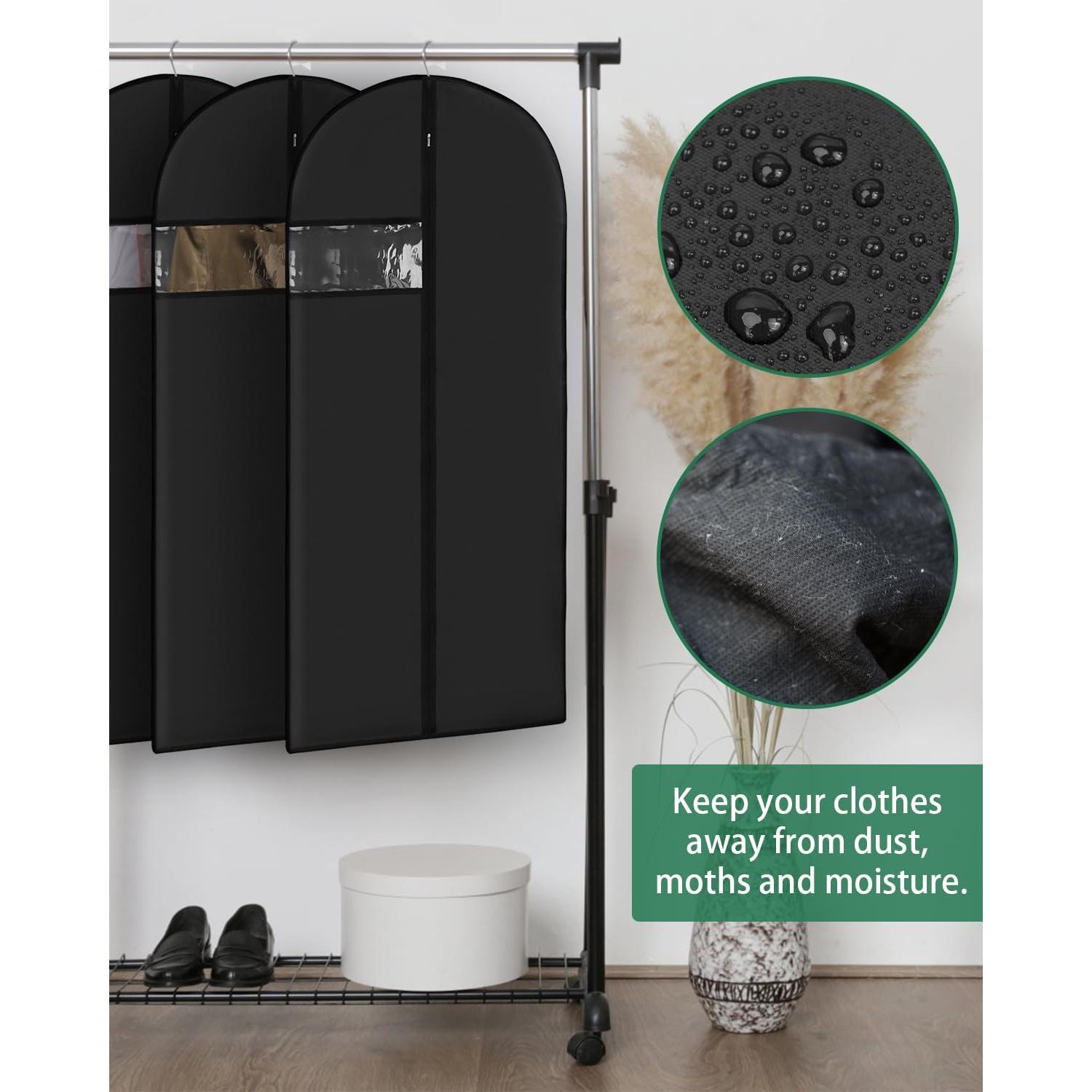 Bolsas de Ropa Lzerking 109 cm Negras para Colgar - 8 Paquetes