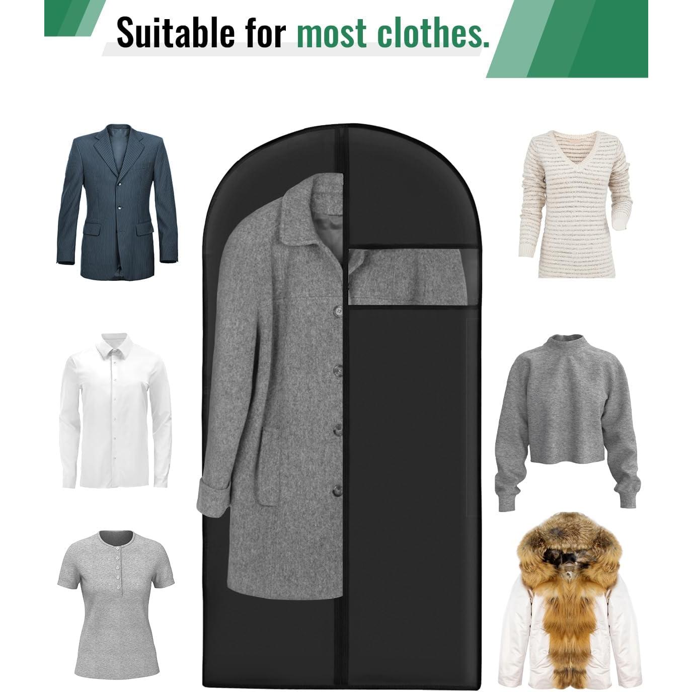 Bolsas de Ropa Lzerking 109 cm Negras para Colgar - 8 Paquetes