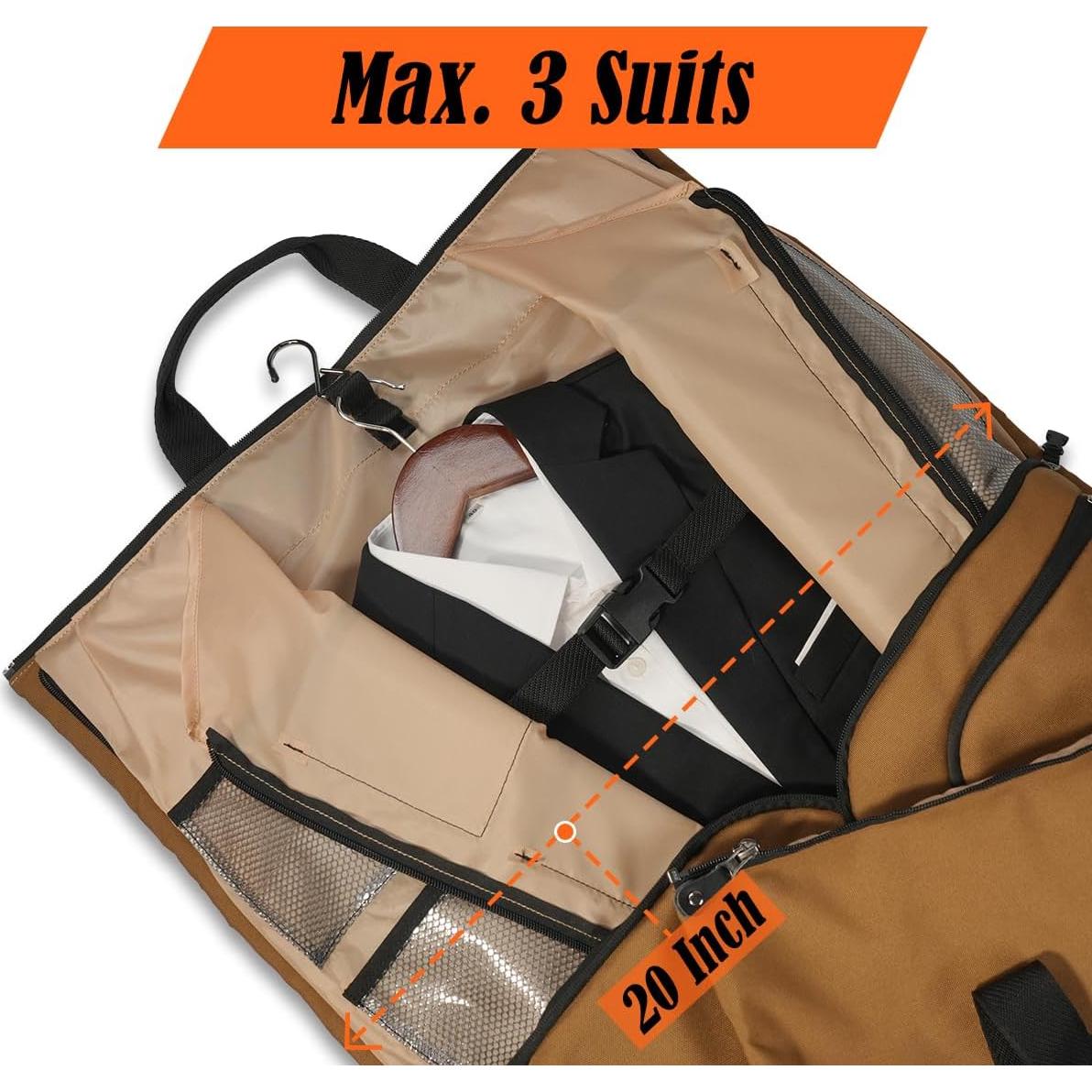 Bolsa Duffle para Ropa WELKINLAND 62L, 10 Bolsillos, Aprobada