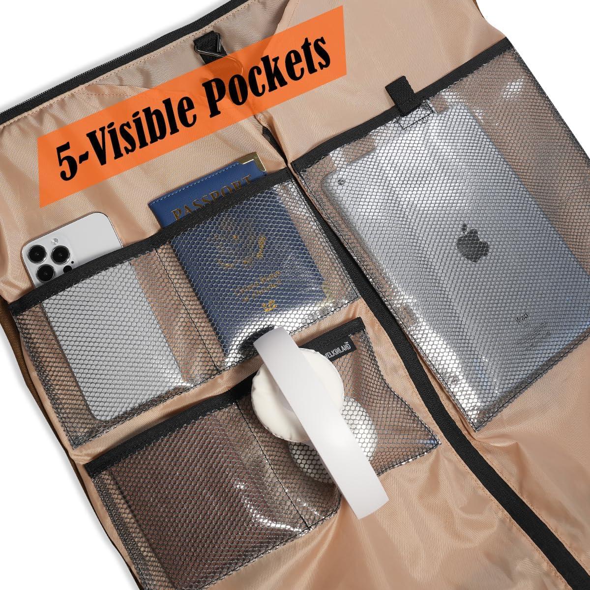 Bolsa Duffle para Ropa WELKINLAND 62L, 10 Bolsillos, Aprobada