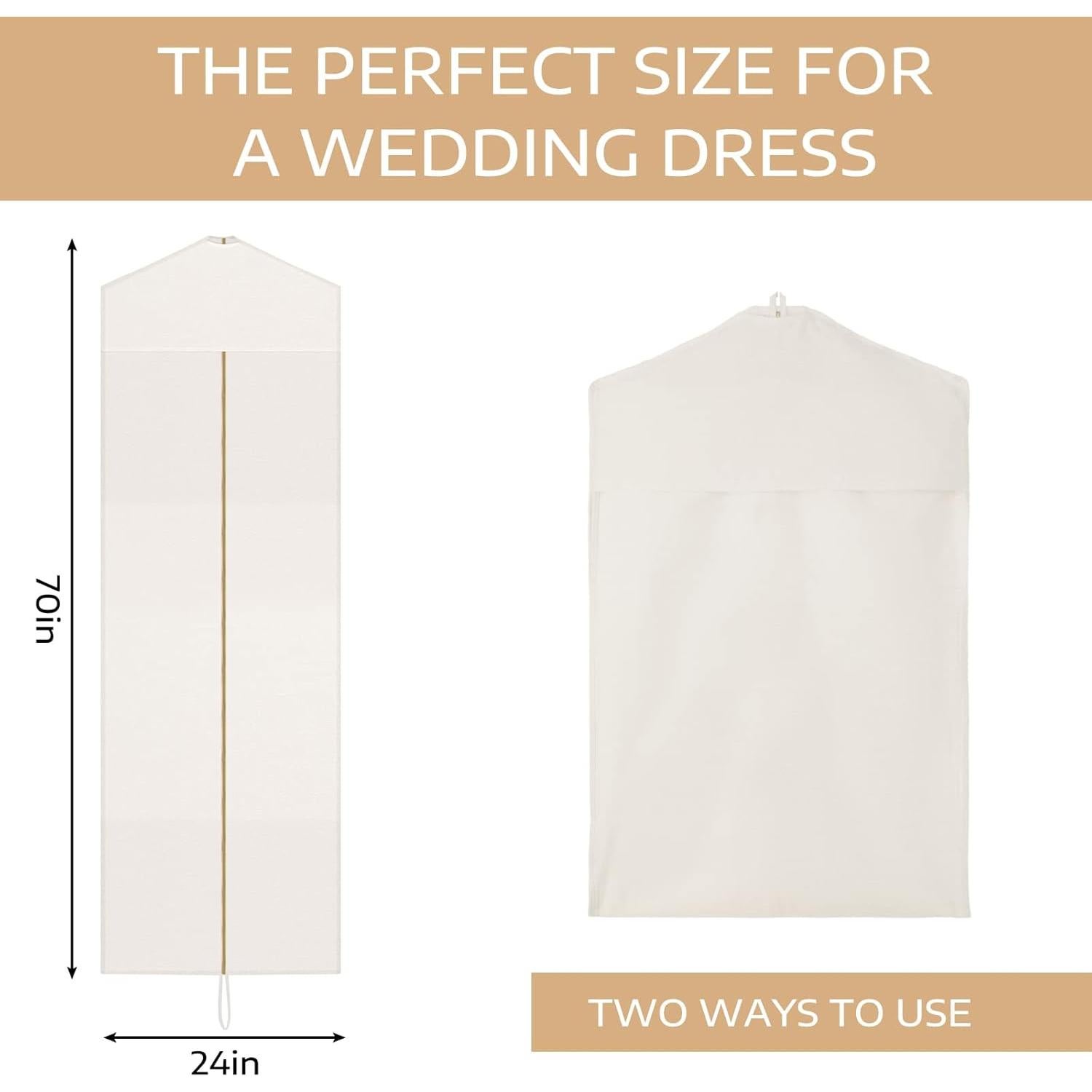 Bolsa de Vestido de Algodón Sotiff 177.8x60cm Plegable y Transpirable