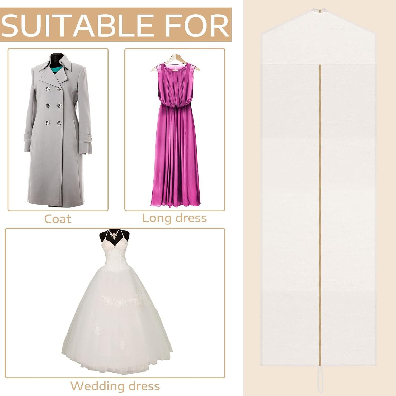 Bolsa de Vestido de Algodón Sotiff 177.8x60cm Plegable y Transpirable