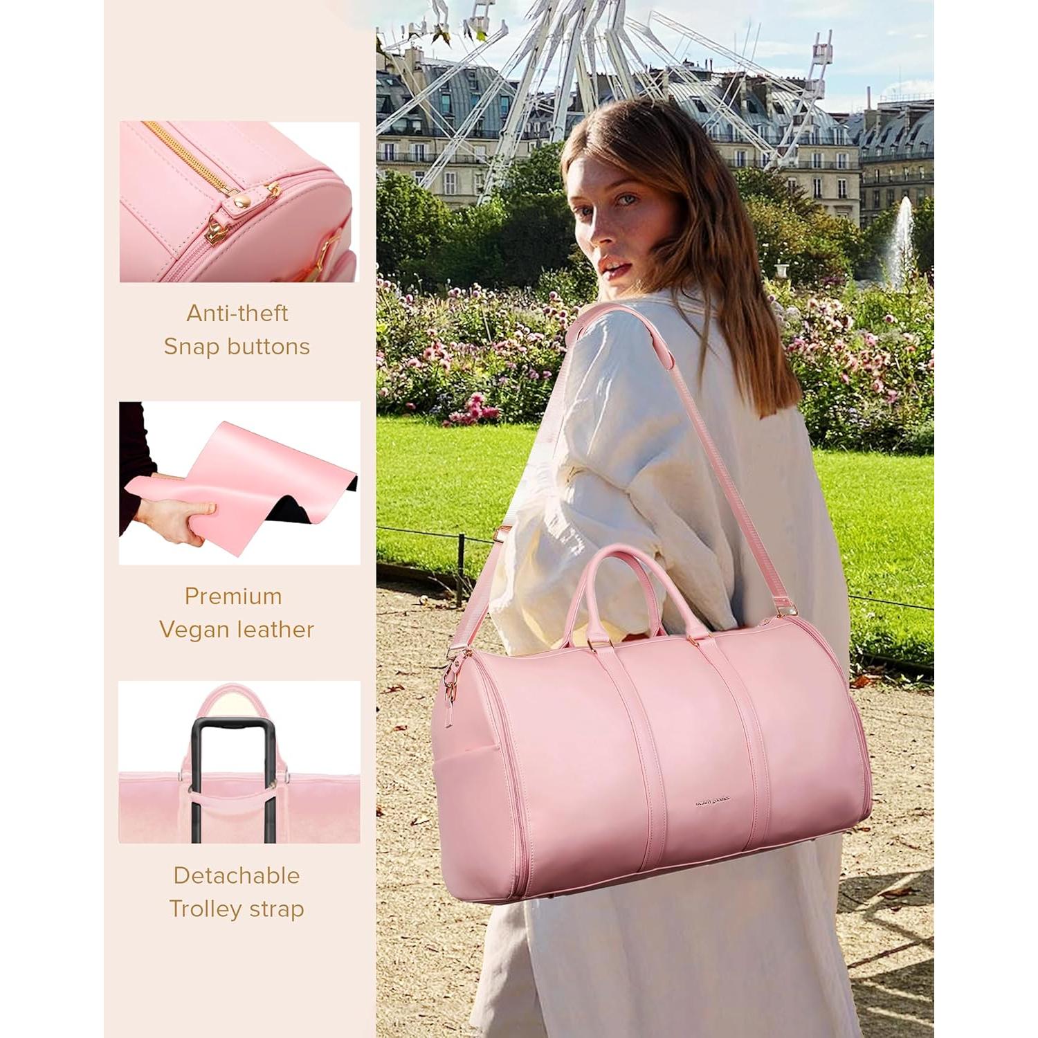 Bolsa de Ropa de Viaje BeautyGoodies Rosa 55L Plegable