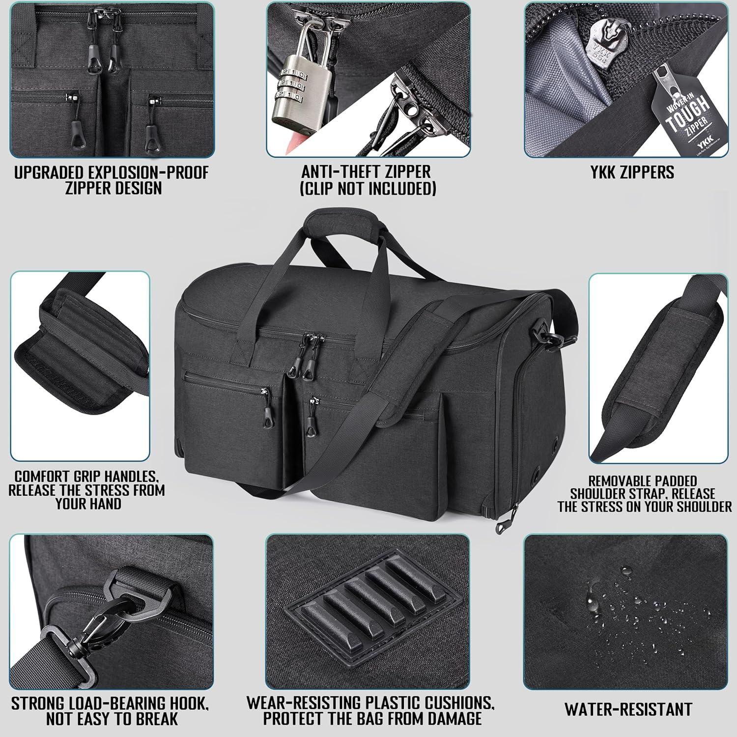 Bolsa de viaje 2 en 1 HILOMON para trajes y ropa - Negro