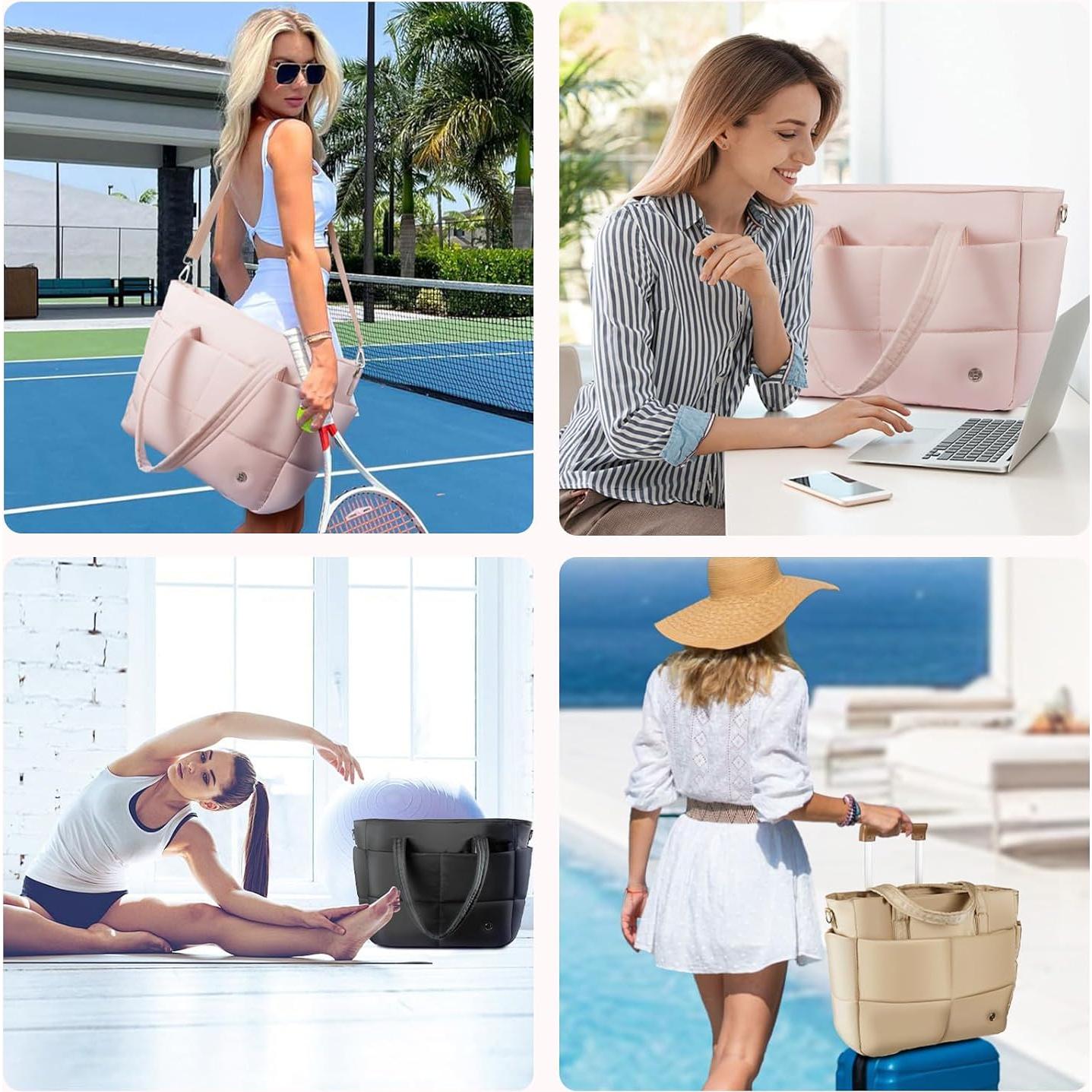 Bolsa Tote Puffer BOSTANTEN para Mujeres 36.8x14x33.8cm