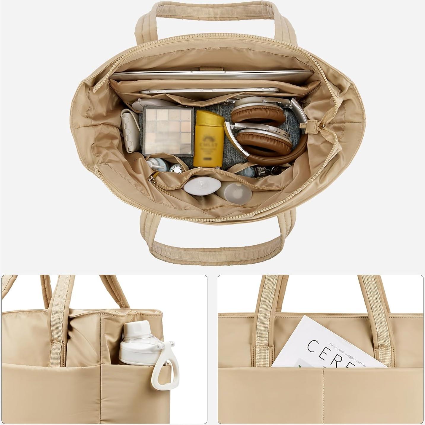 Bolsa Tote Puffer BOSTANTEN para Mujeres 36.8x14x33.8cm