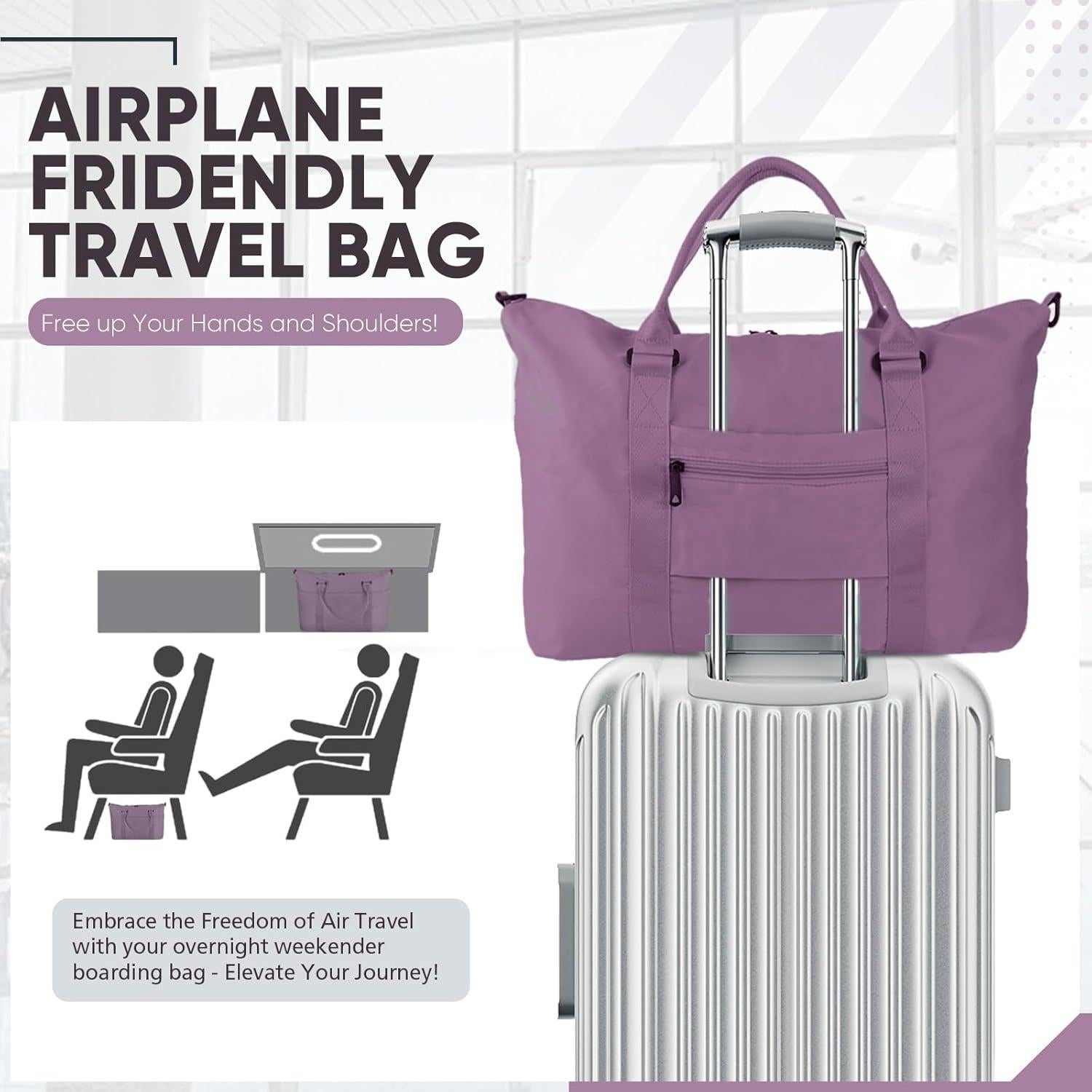 Bolsa de viaje tipo duffle EASYFUN púrpura 20x9x15 cm