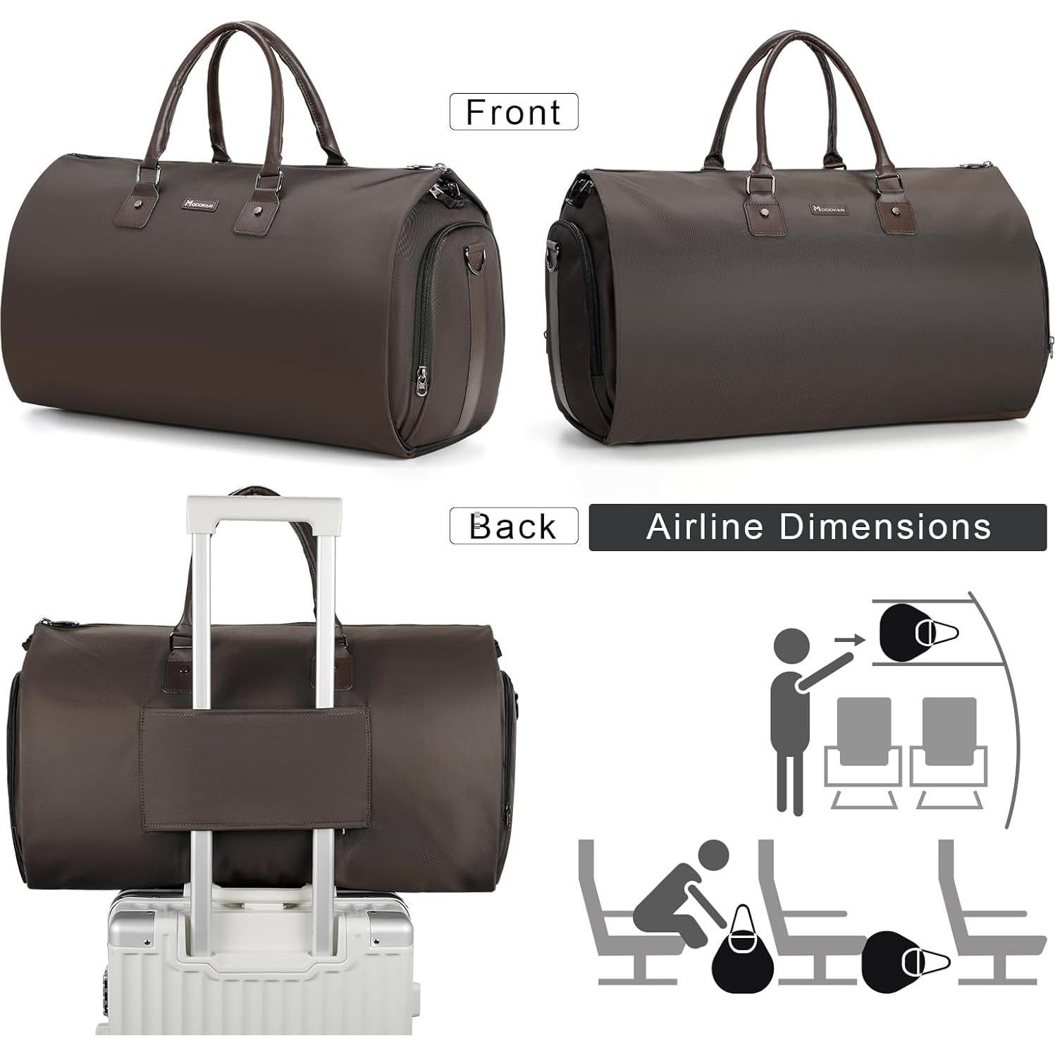 Bolsa de Ropa Convertible Modoker 45L Impermeable Marrón